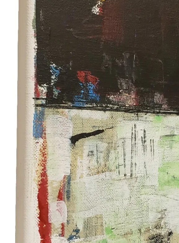 No.589 Original Abstract Modern Minimal Urban Textured Painting By K.A.Davis