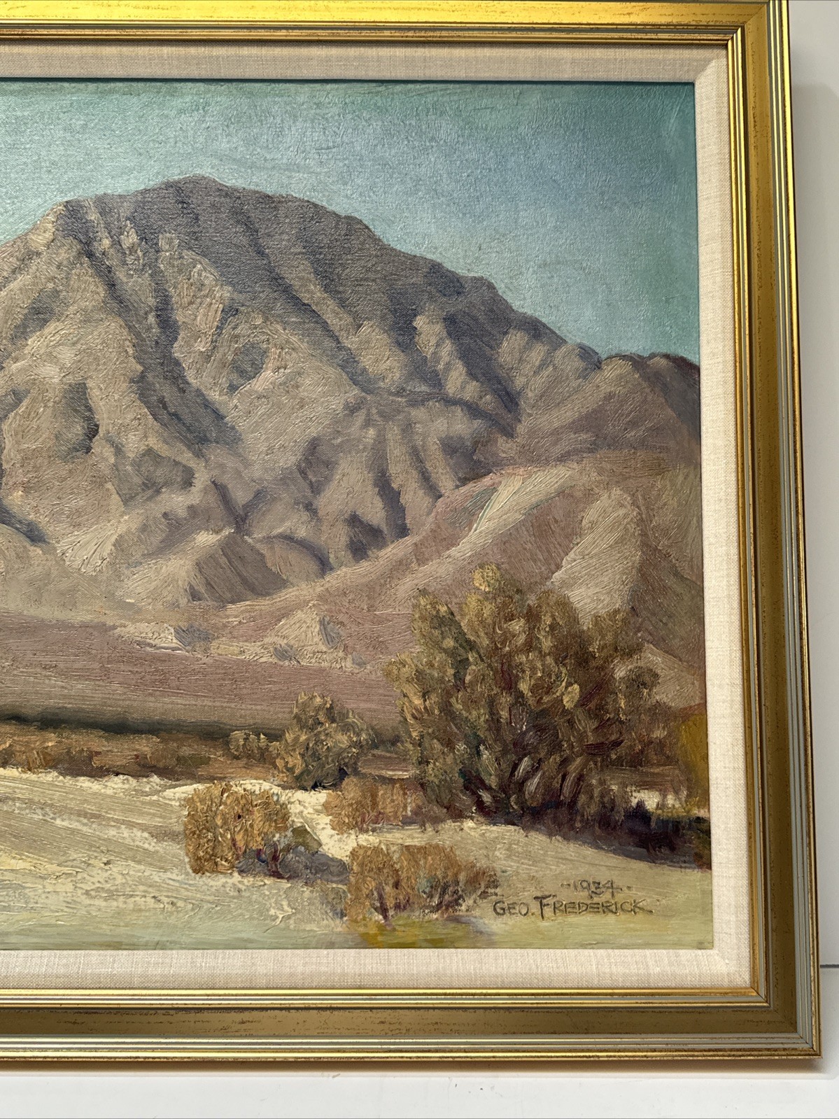 Antique Desert Painting Impressionist Landscape George Frederick 1930’s 1934