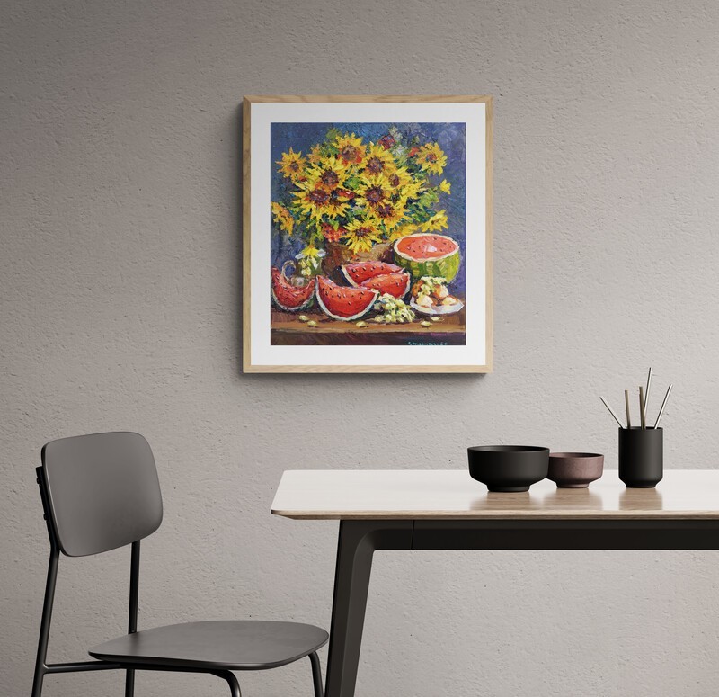 Flowers artwork painting IMPRESSIONISM Original Oil on canvas by E Chernyakovsky
