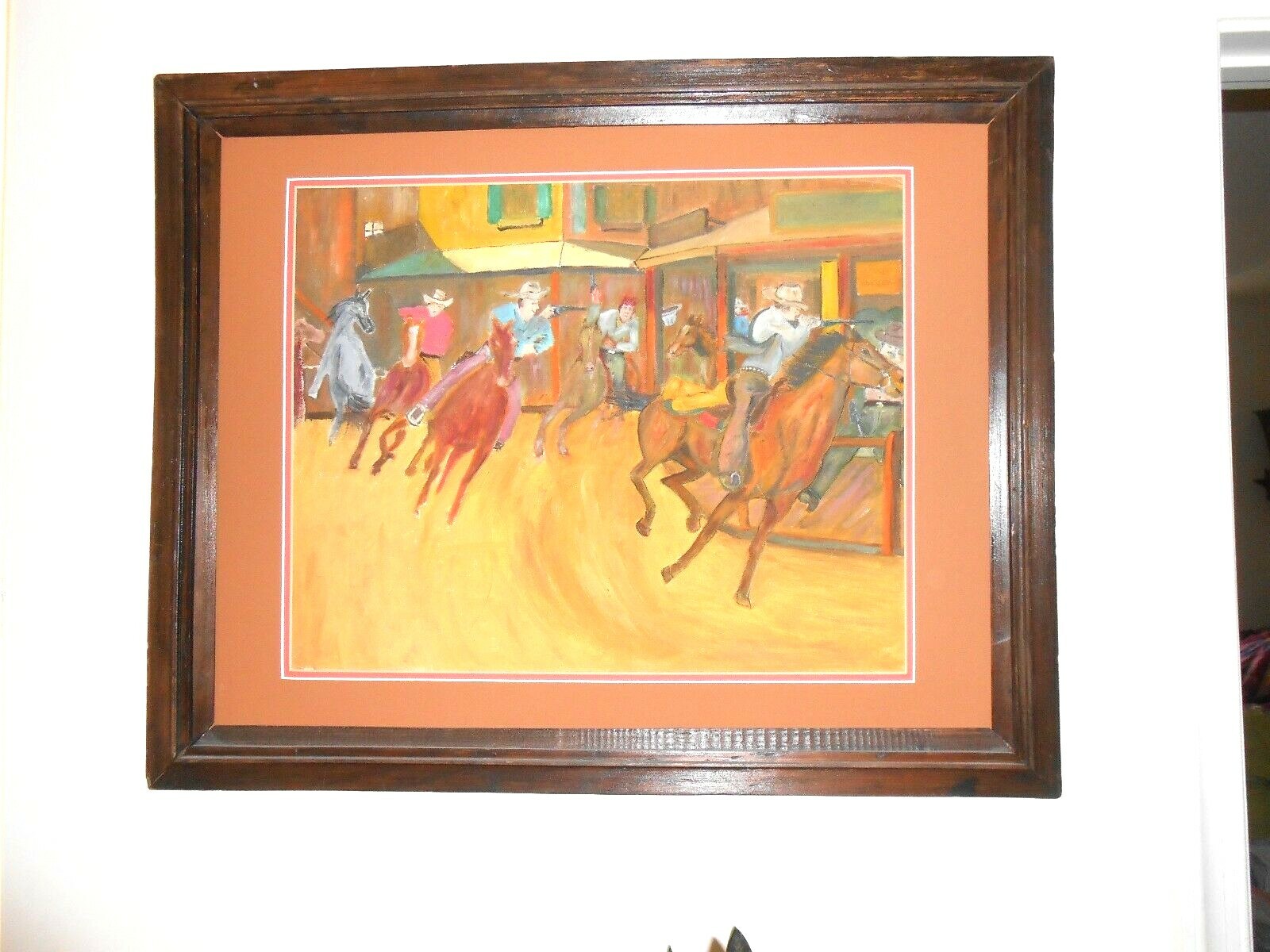 WESTERN SCENE-FRAMED-OIL- 29″ X 22 3/4″–SEE ITEM DESCRIPTION FOR ALTERNATIVES