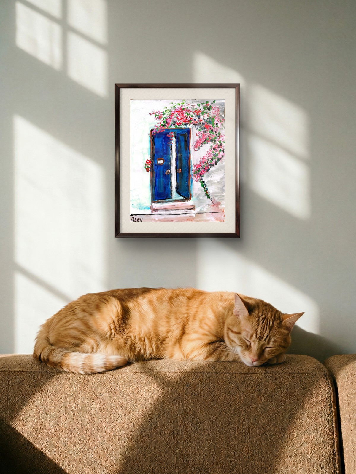 Through The Door Figurative Abstract Expressionist Art Painting