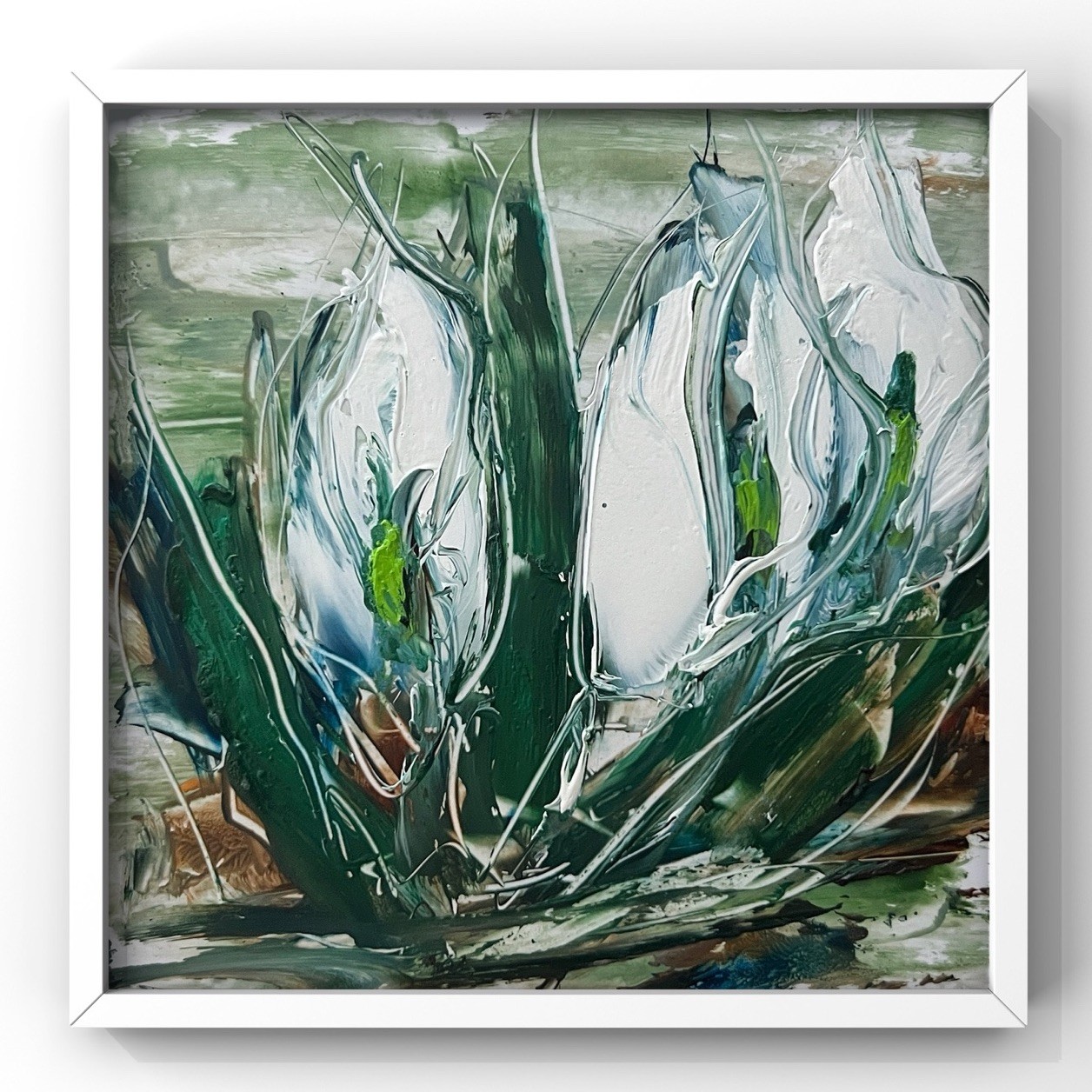 Lysichiton White Flower Art, Swamp Lantern Plant, White Skunk Cabbage Painting