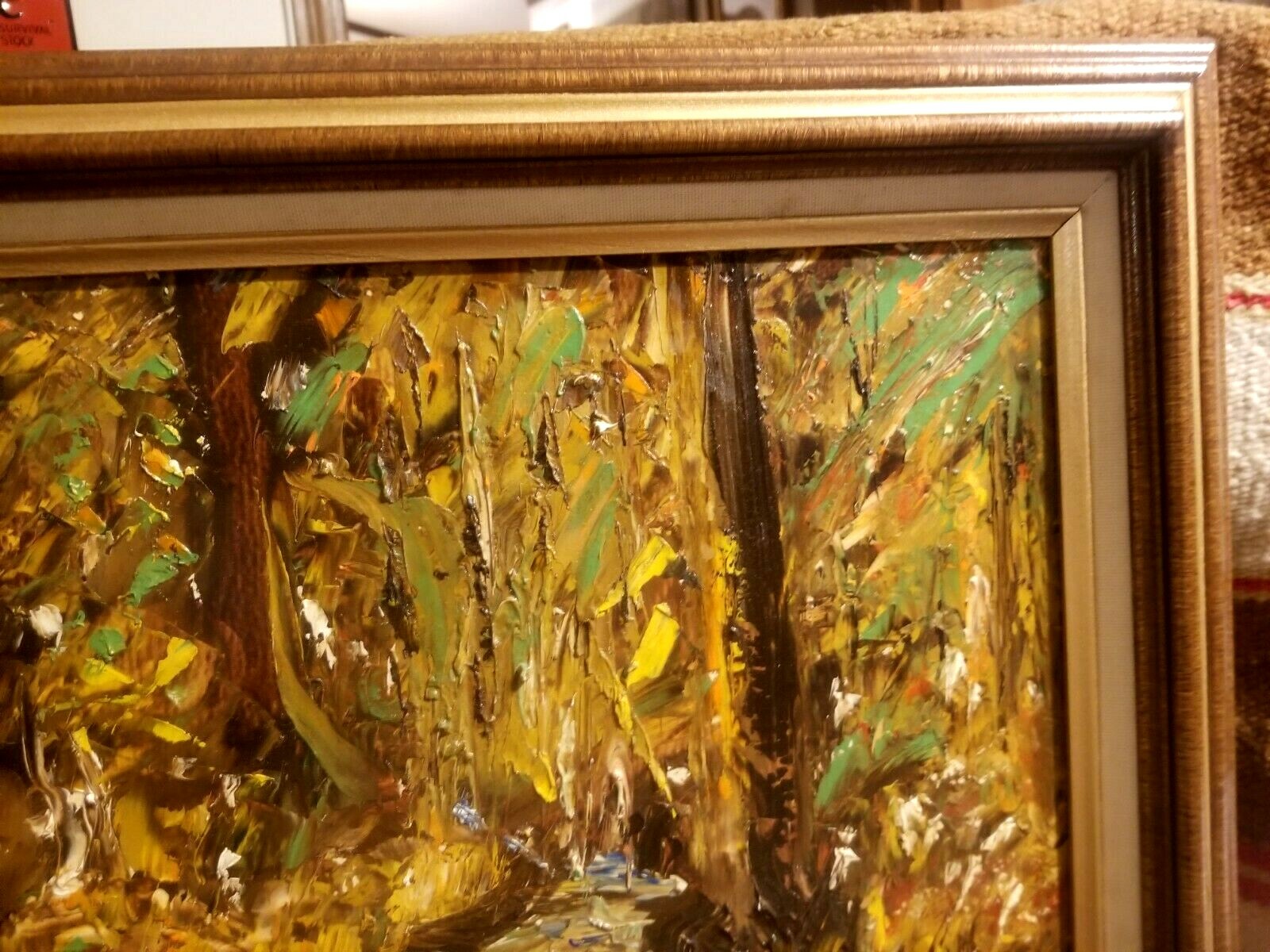 FINE IMPRESSIONIST O/B PAINTING SLIGHTLY ABSTRACT w GOOD PALLET COLOR KNIFE WORK