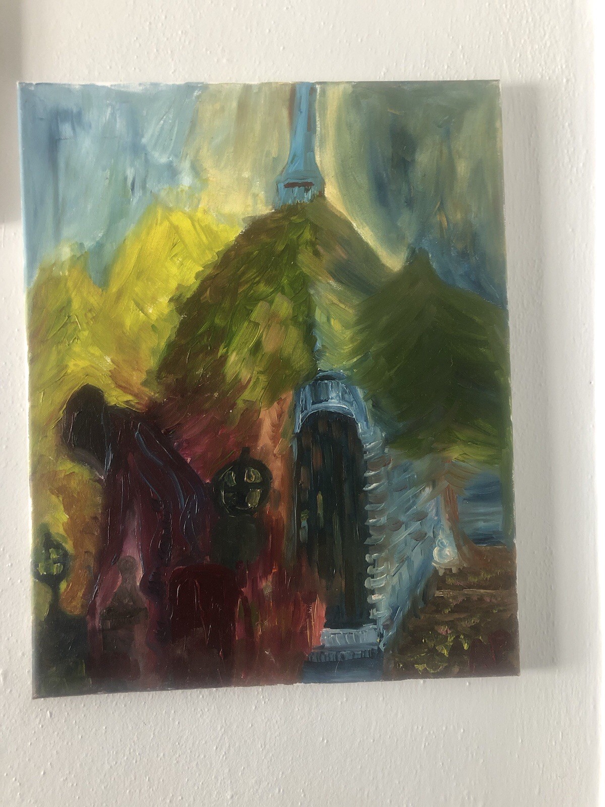 The ghostly monk tending the ruins￼