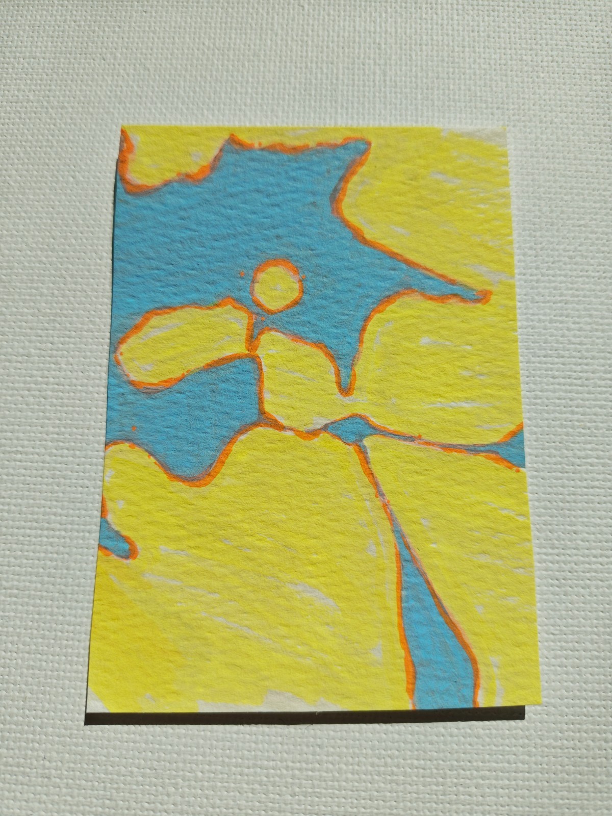 ACEO Original Acrylic Marker Art Card, Abstract, 2.5″ x 3.5″ Signed
