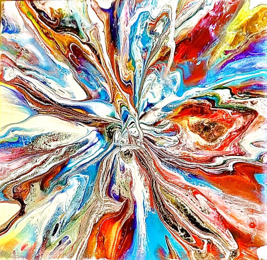Original Acrylic 8″x8″ Canvas Art OOAK (One of a Kind) Auto, Date, Numbered 1/1