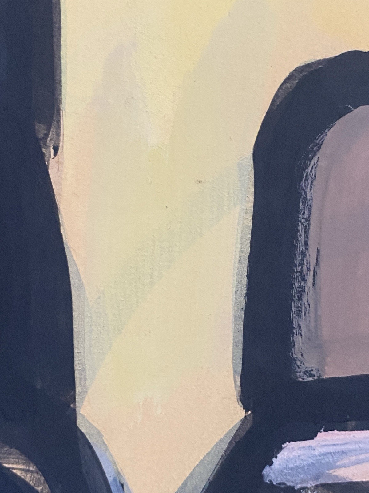 MARKEY ROBINSON Irish VTG Female Figures Cafe Scene Modernism Abstract Painting