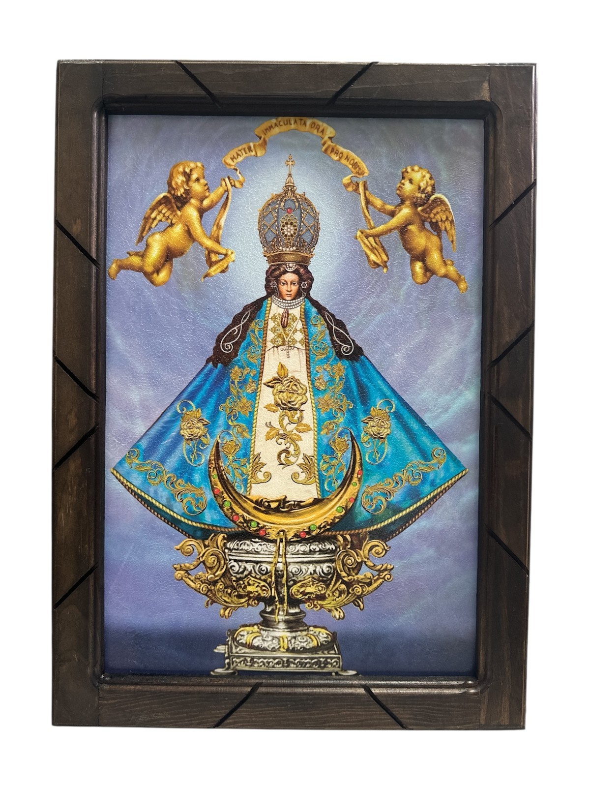 FRAMED PRINT Wood Frame, 18″ X 13″, CATHOLIC, RELIGIOUS, VIRGEN DE SAN JUAN