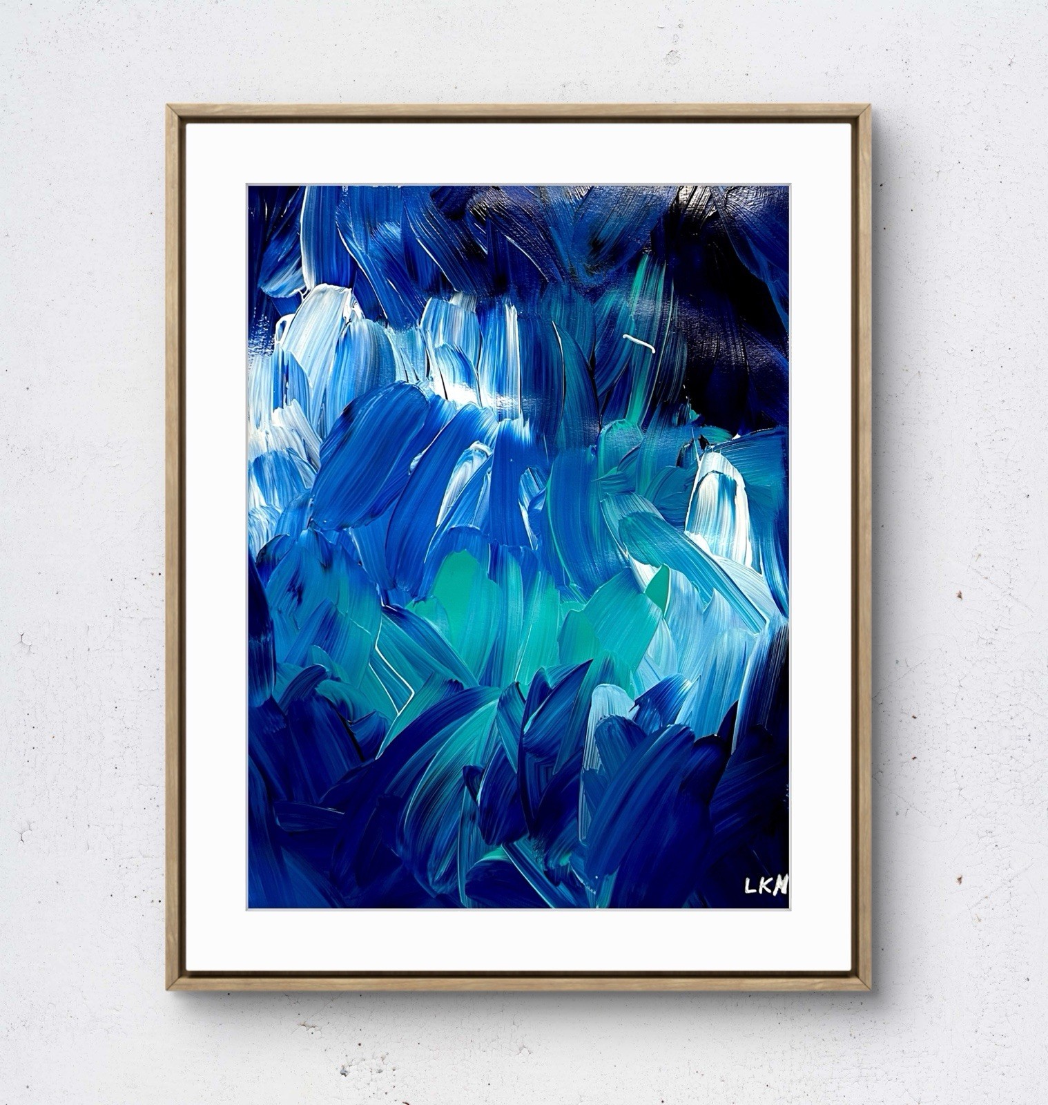 Laeknapes Tidal Surge 14×11 Original Abstract Paper Painting Modern Artwork Deco