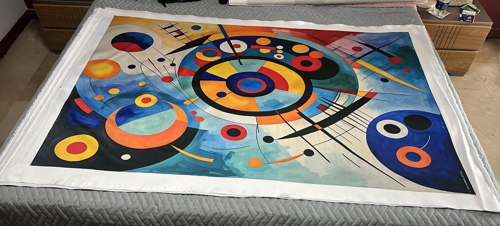 Kandinsky Style Digital Art Printed on Canvas