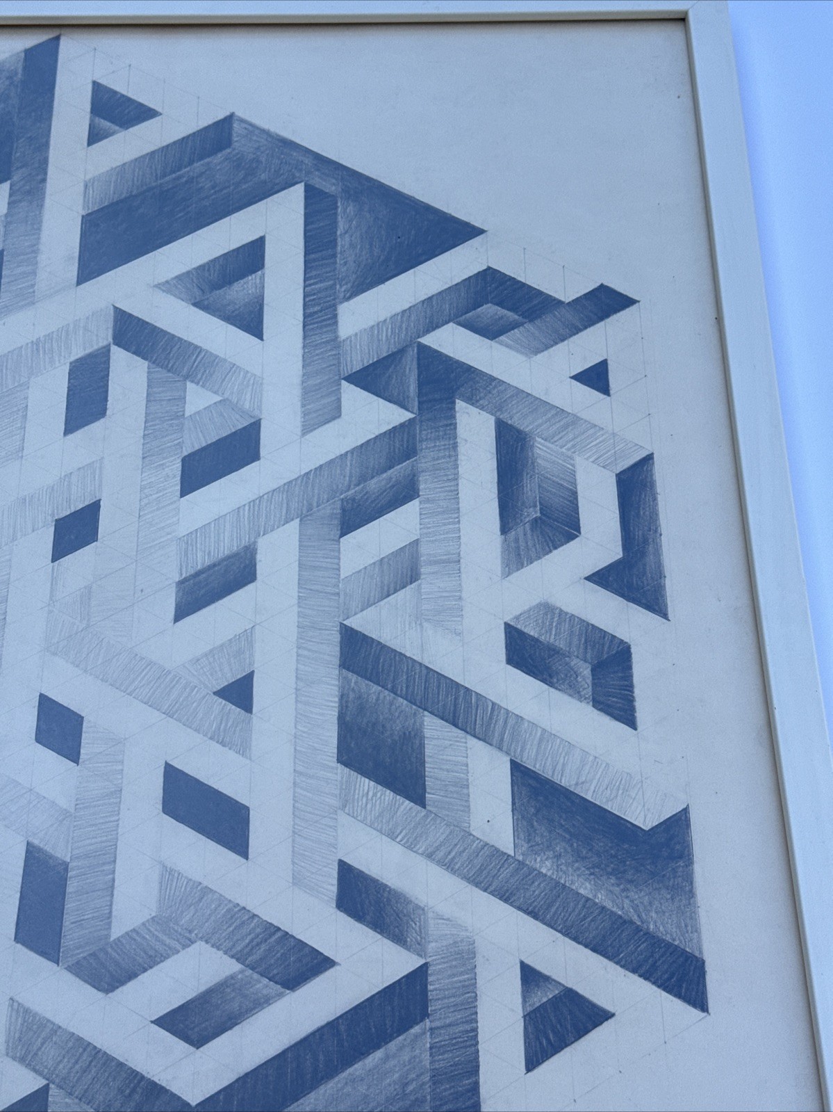 ABSTRACT DRAWING 1970 PROFESSOR LUBENSKY POP MODERNIST CHICAGO KANSAS GEOMETRIC