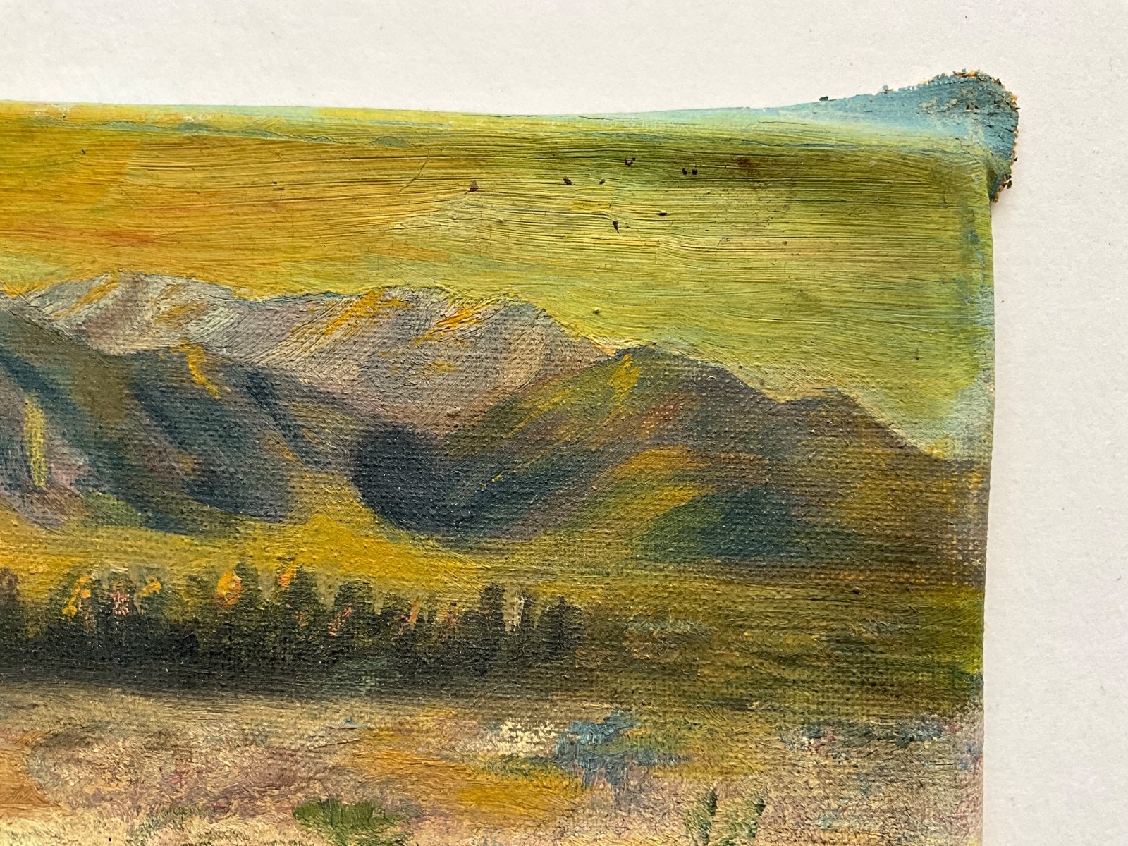 Fine Art Small California Painting Landscape Desert Plein Air Vintage 8″ x 6″