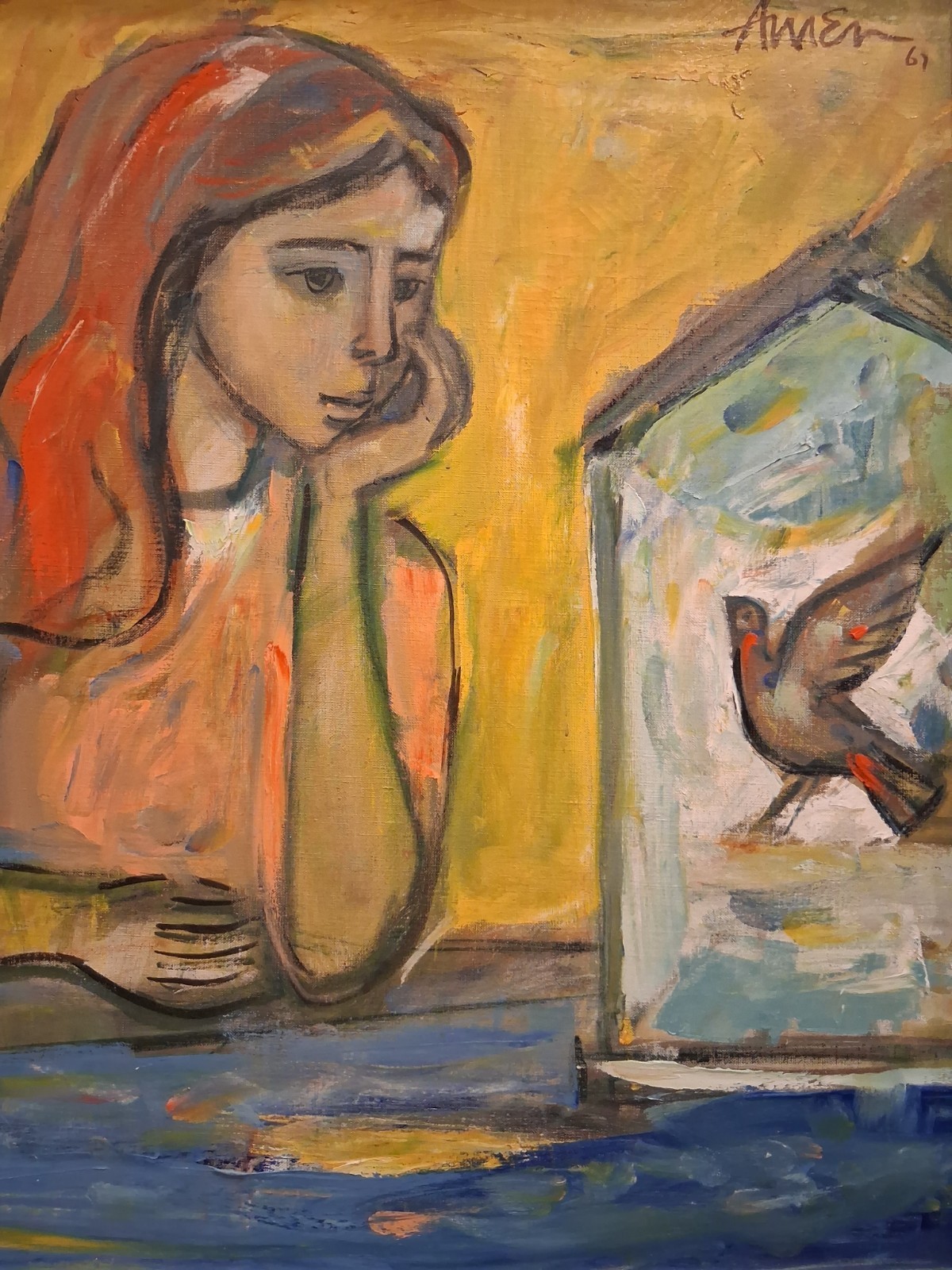 Original Oil Painting by Internationally renowned artist «Irving Amen» with COA