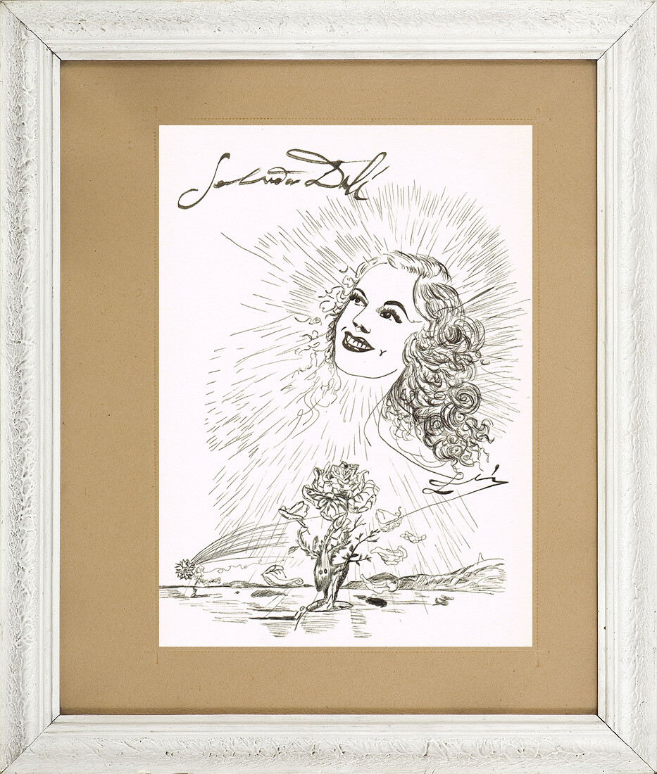 SALVADOR DALI – old sketch pencil INK – GREAT ART !!!