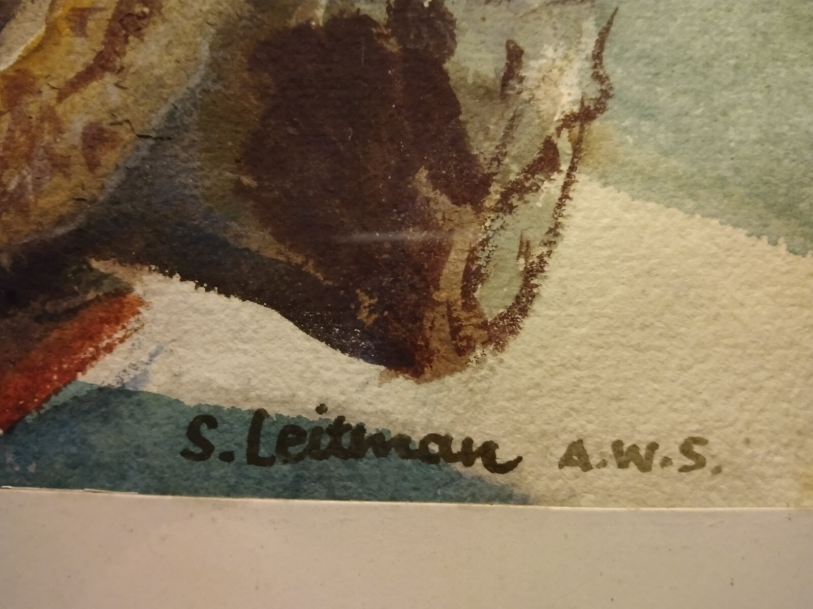 Samuel Leitman (1908 – 1982) Pheasant American Watercolor Society. A. W. S.