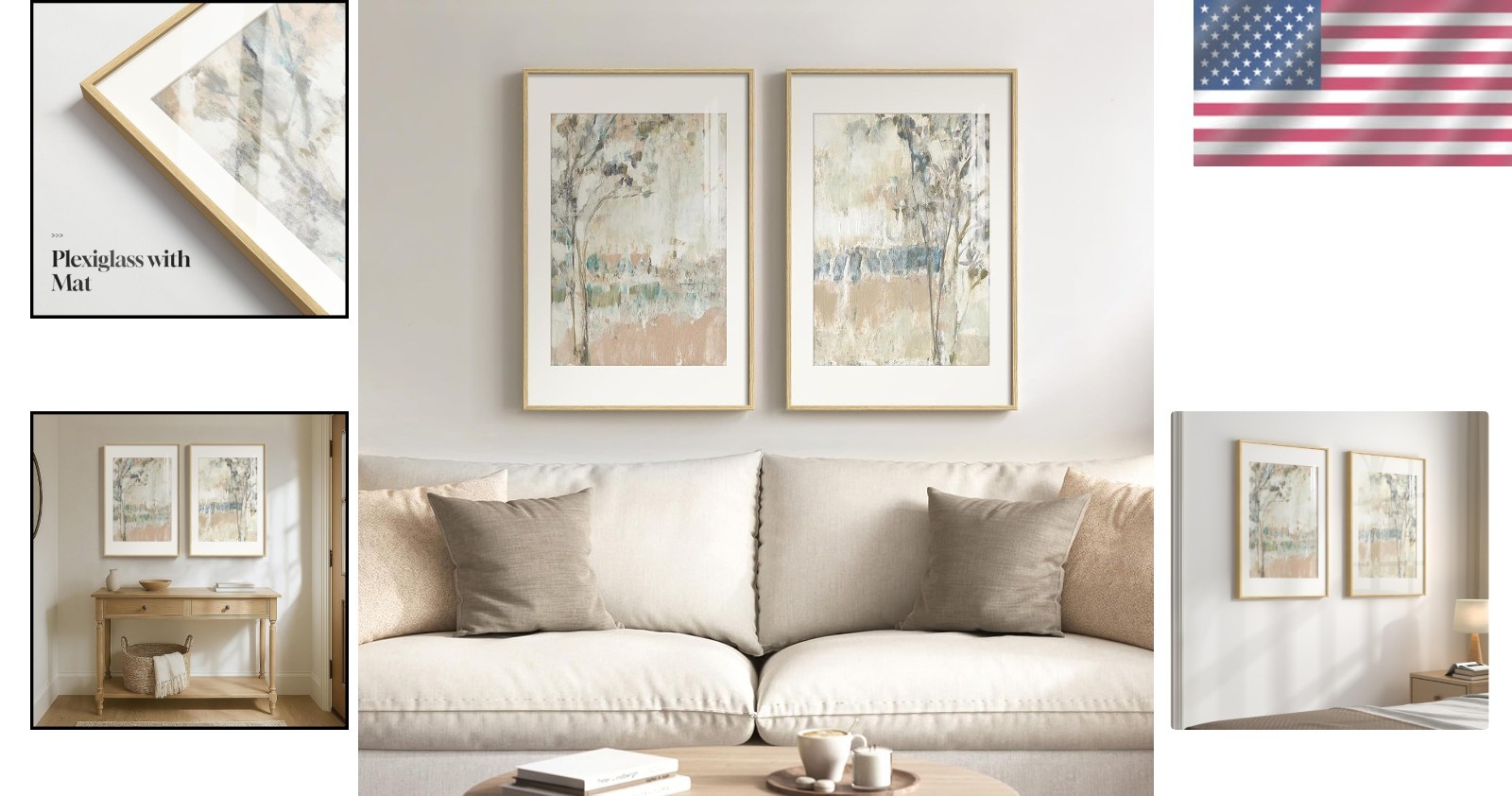 Versatile Framed Abstract Nature Art – 20×30 In Canvas Print Set for All Rooms
