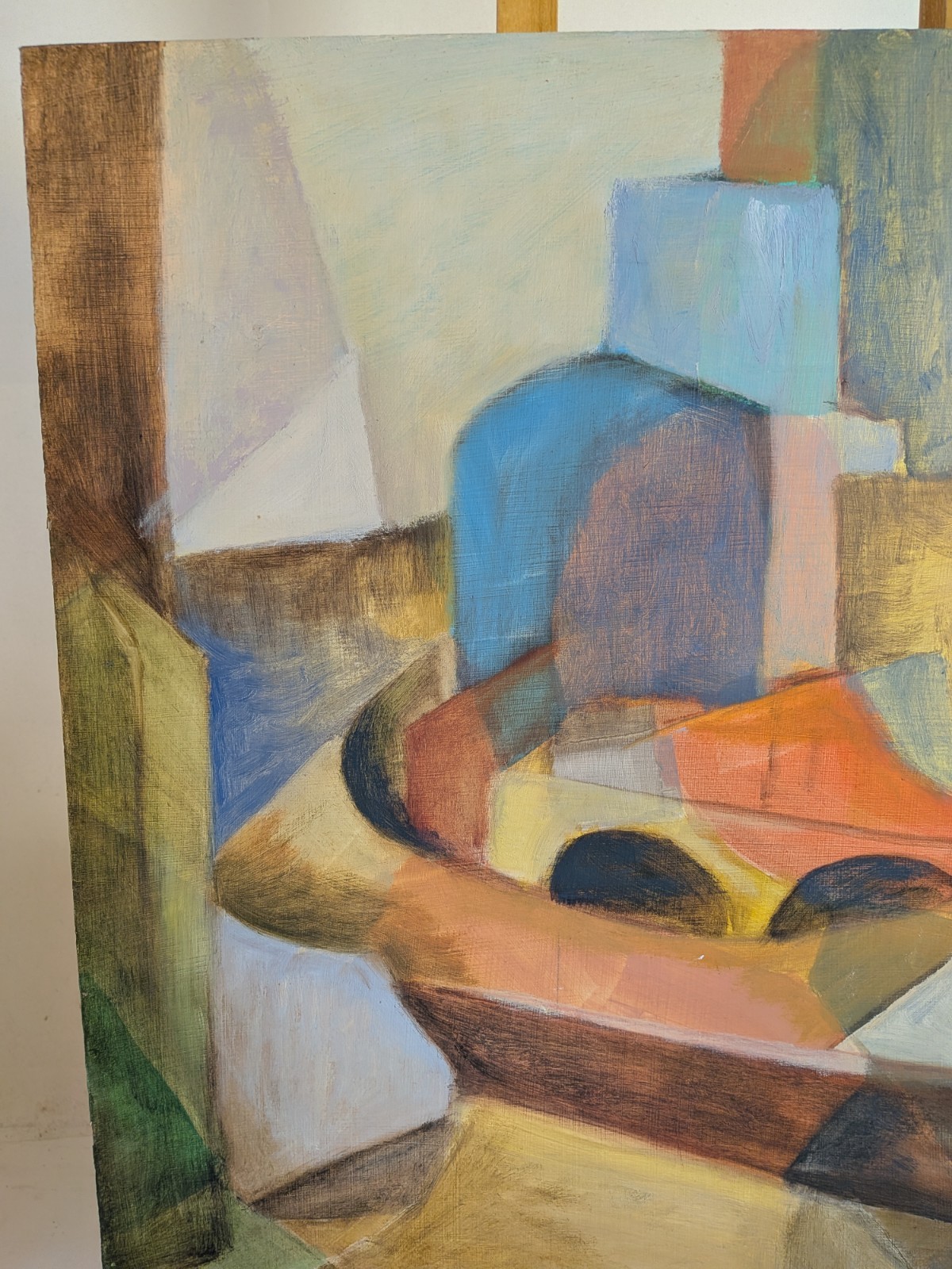 Vintage Modern Constructivist Geometric Abstract Surrealist Midcentury Painting