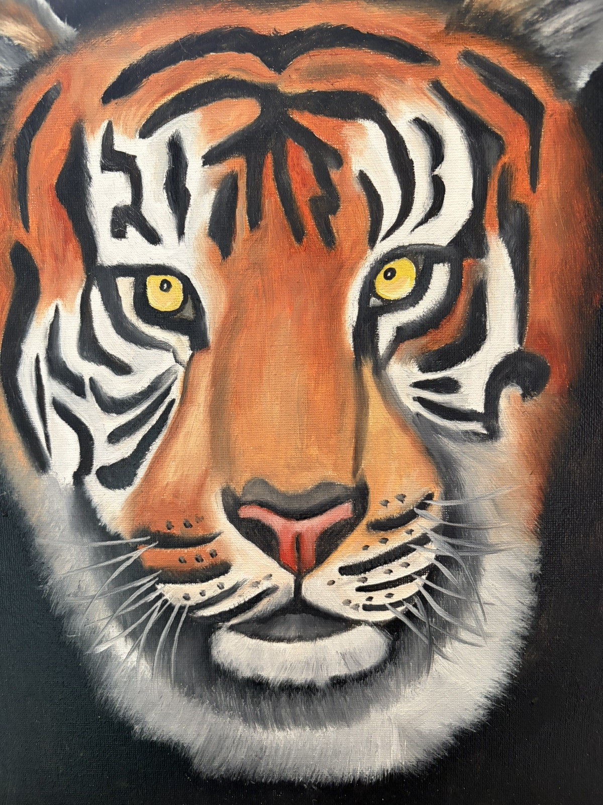 Original oil painting 11 x 14 inches gorgeous tiger signed canvas