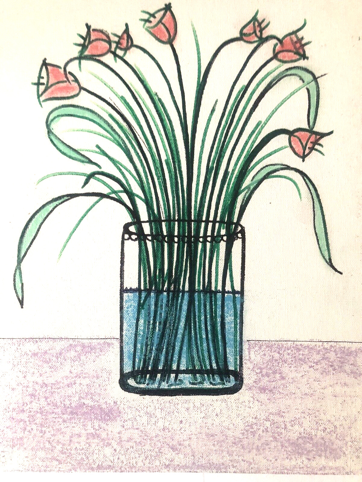 Seven Pink Tulips Beautiful Pastel Xtra Buy This Get 8×10 Inch Free. GREAT