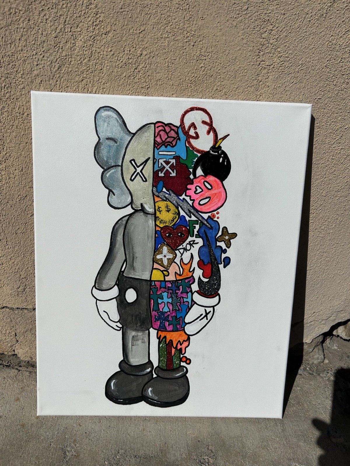 Kaws Custom Painting Figure Limited Edition Art Collectible