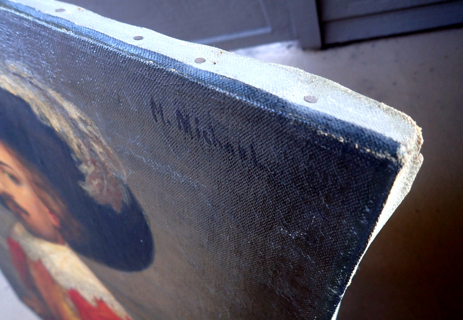 Vintage European Oil painting of French Musketeer – Canvas on a wooden stretcher