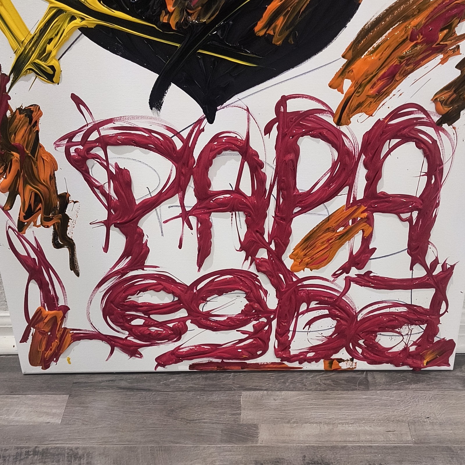 Trey Coppland, Papa Legba, Abstract Acrylic Canvas, 24+30 in, 2024, Signed
