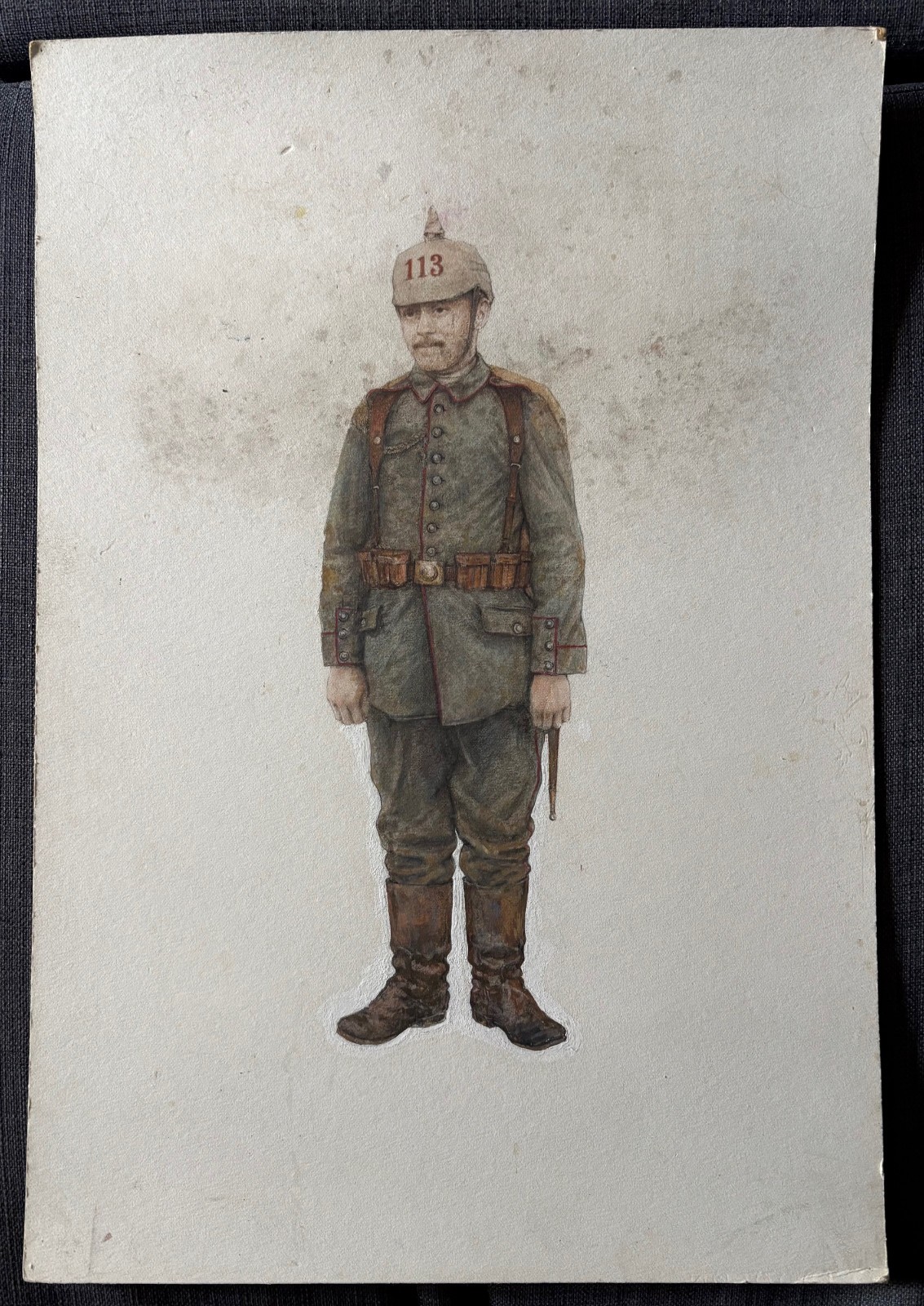 ORIGINAL ART Jeffrey Burn – German Private 1915 (nd)
