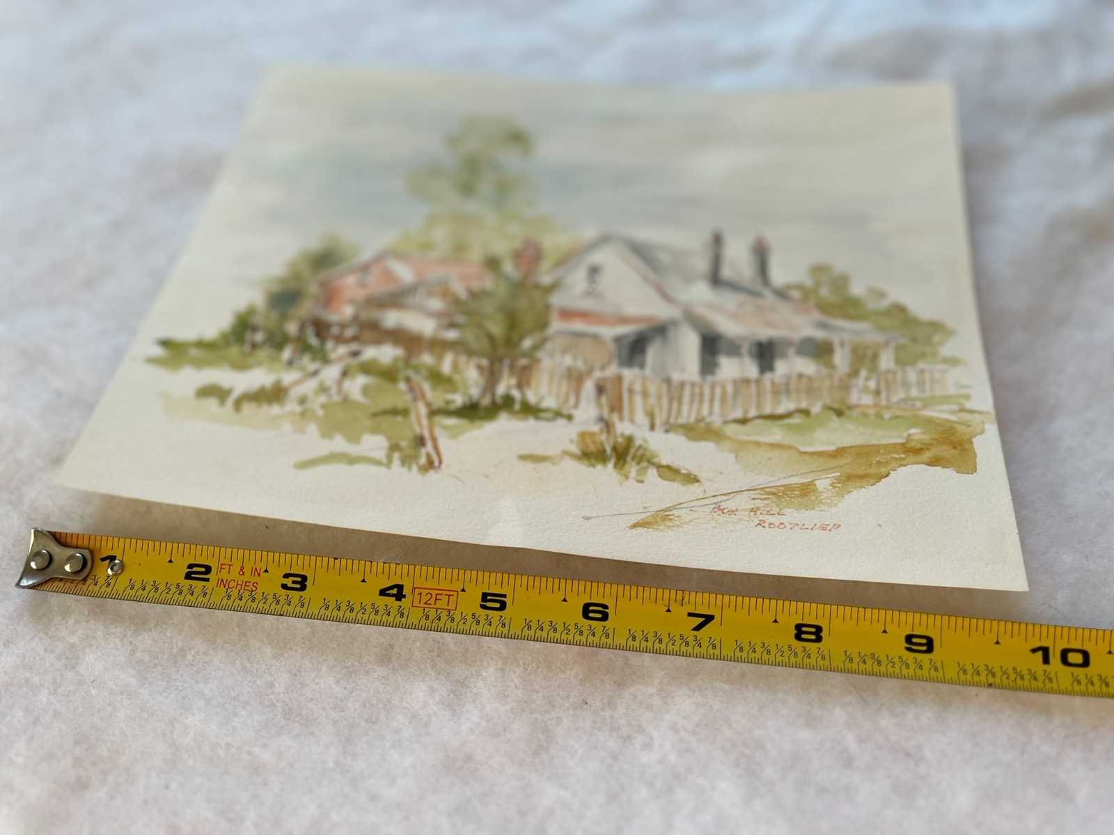 Watercolor painting OLD SURREY COTTAGE «Box Hill 2007Liep» 7.5″ X 10″