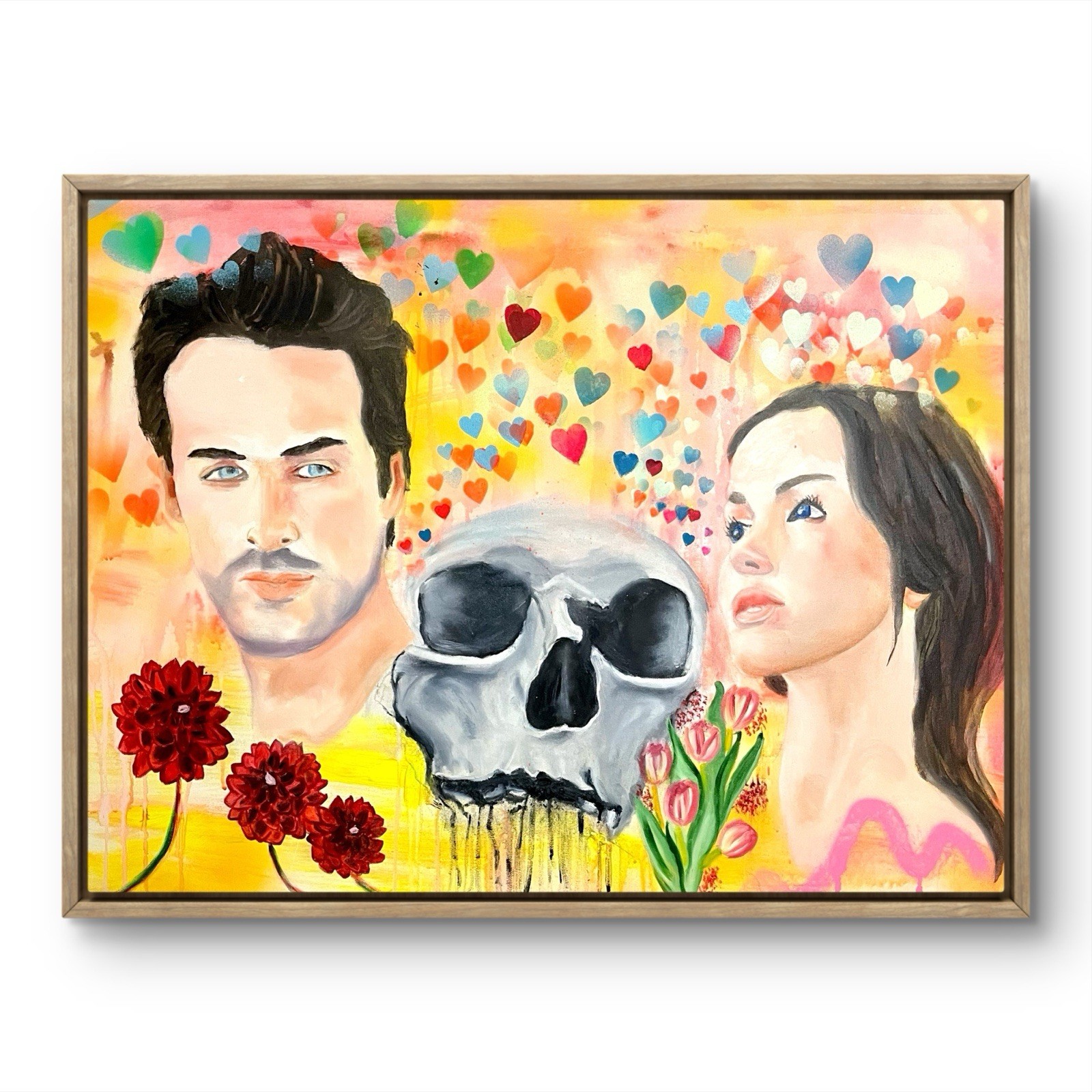 30×40 “Black Dahlia” Unique Original Colorful Fine Art Oil Painting