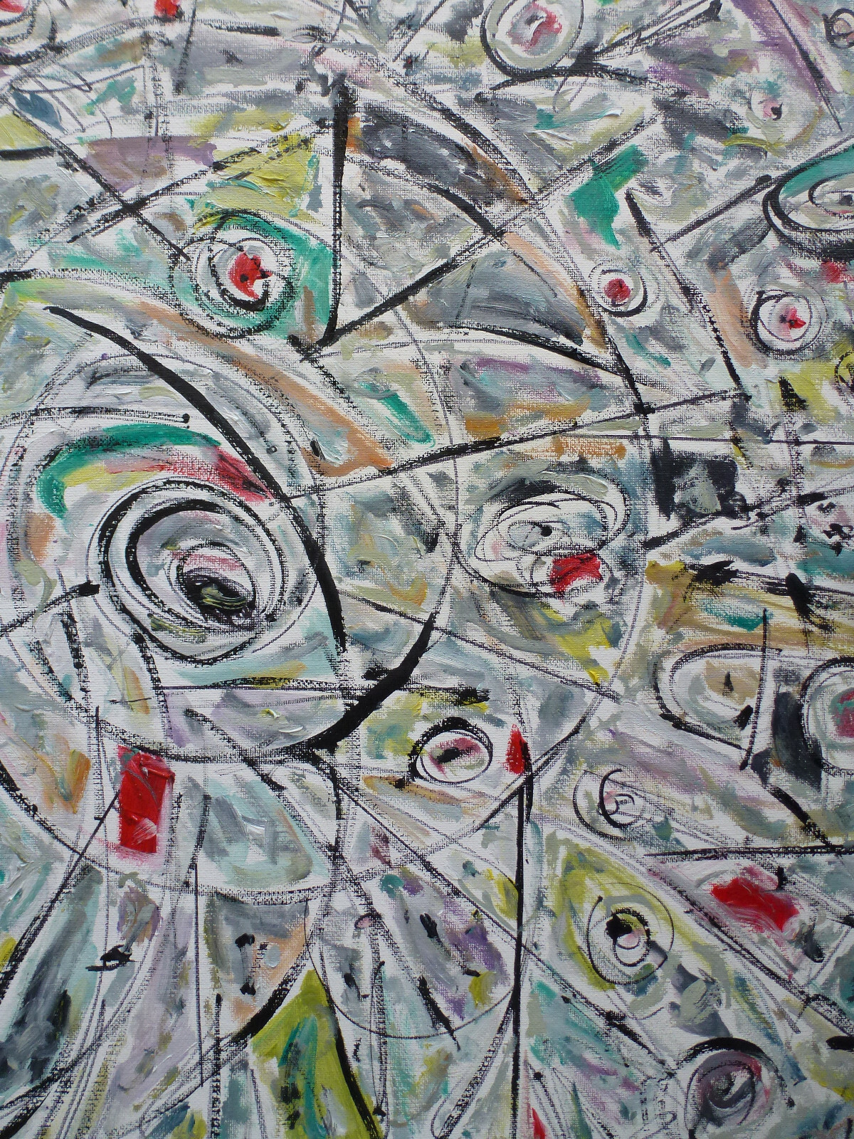 EXCESSIVE ARTISTIC FORCE #01 NEW original abstract 16×20 painting signed Crowell