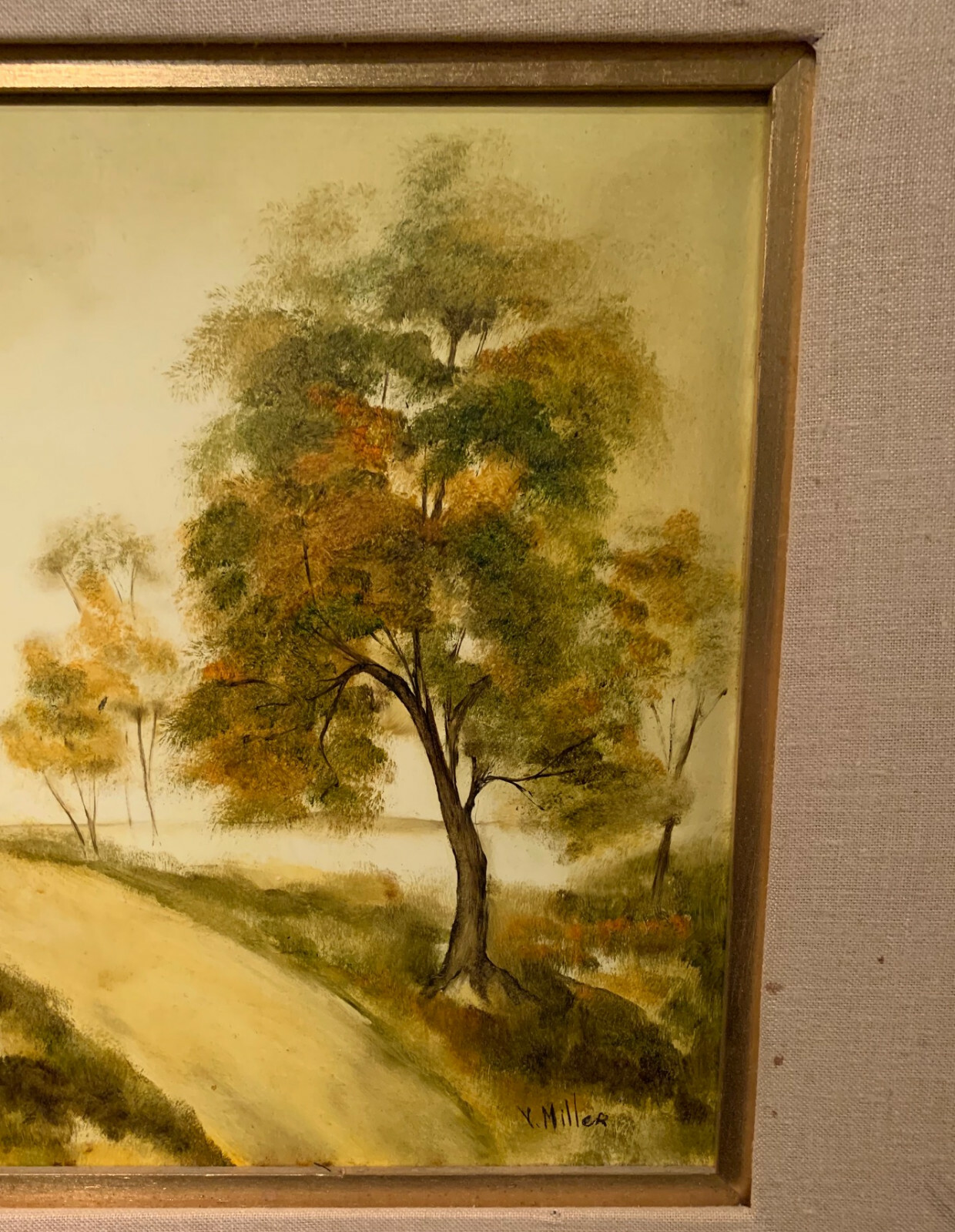 V. Miller Original Signed Beautifully Framed Subtley Reflecting a Misty Morning
