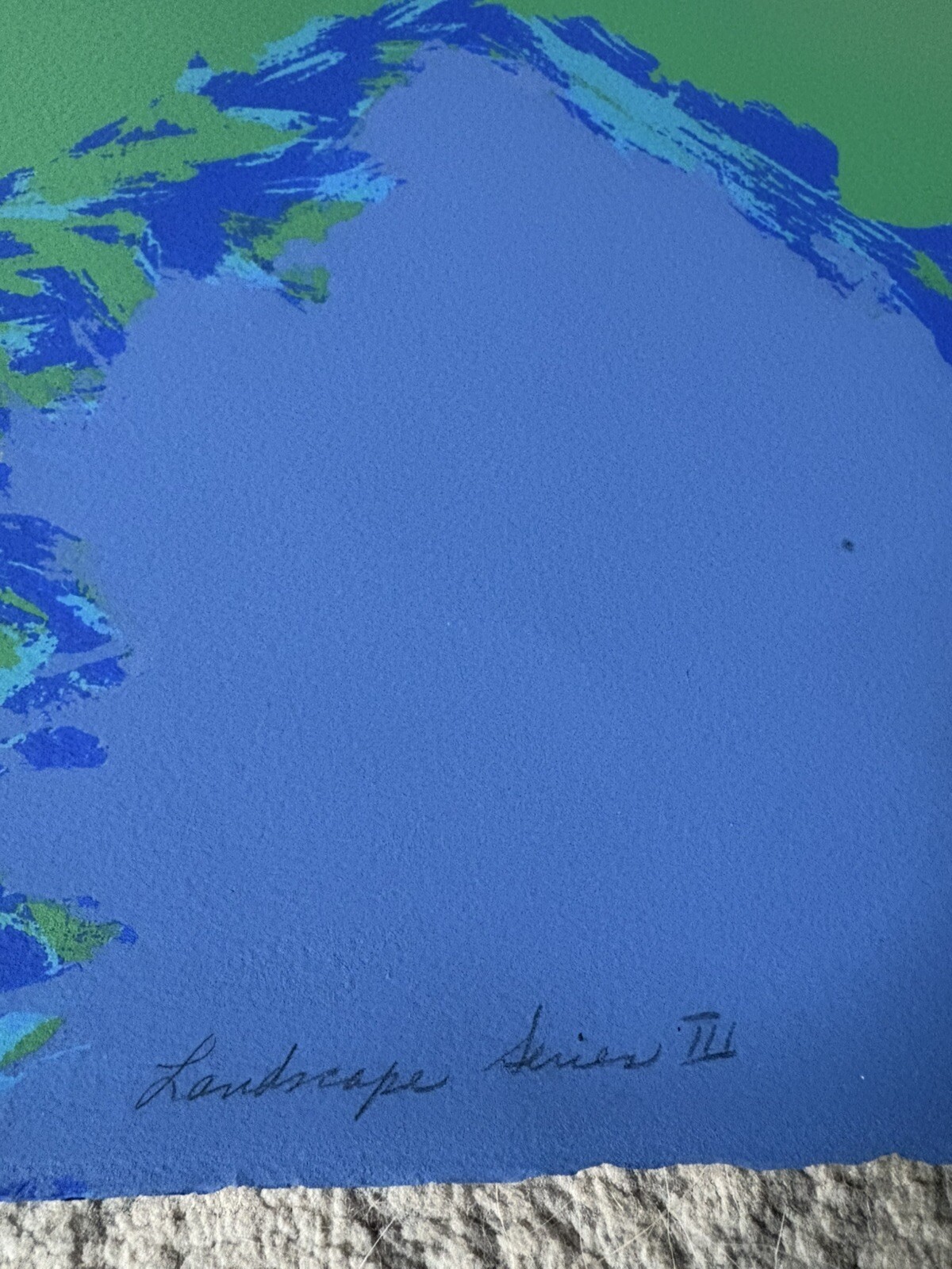 Libby Newman Abstract, Philly, artist. “Landscape Series III”70 ARTIST PROOF