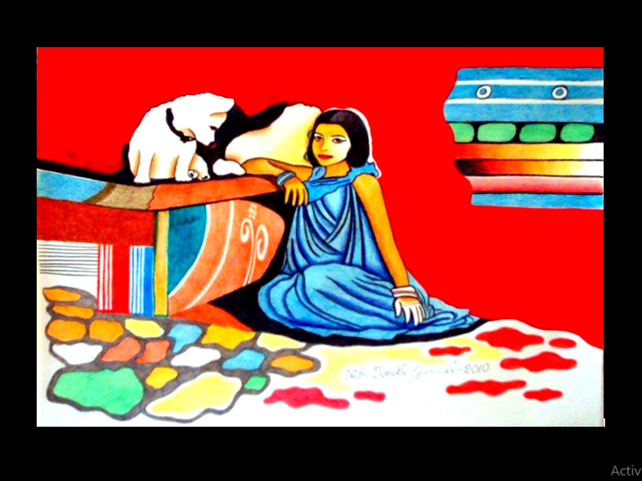 Contemporary Handmade Painting Md & Sd By World Fame Artt. Nidhi Bandil Agarwal