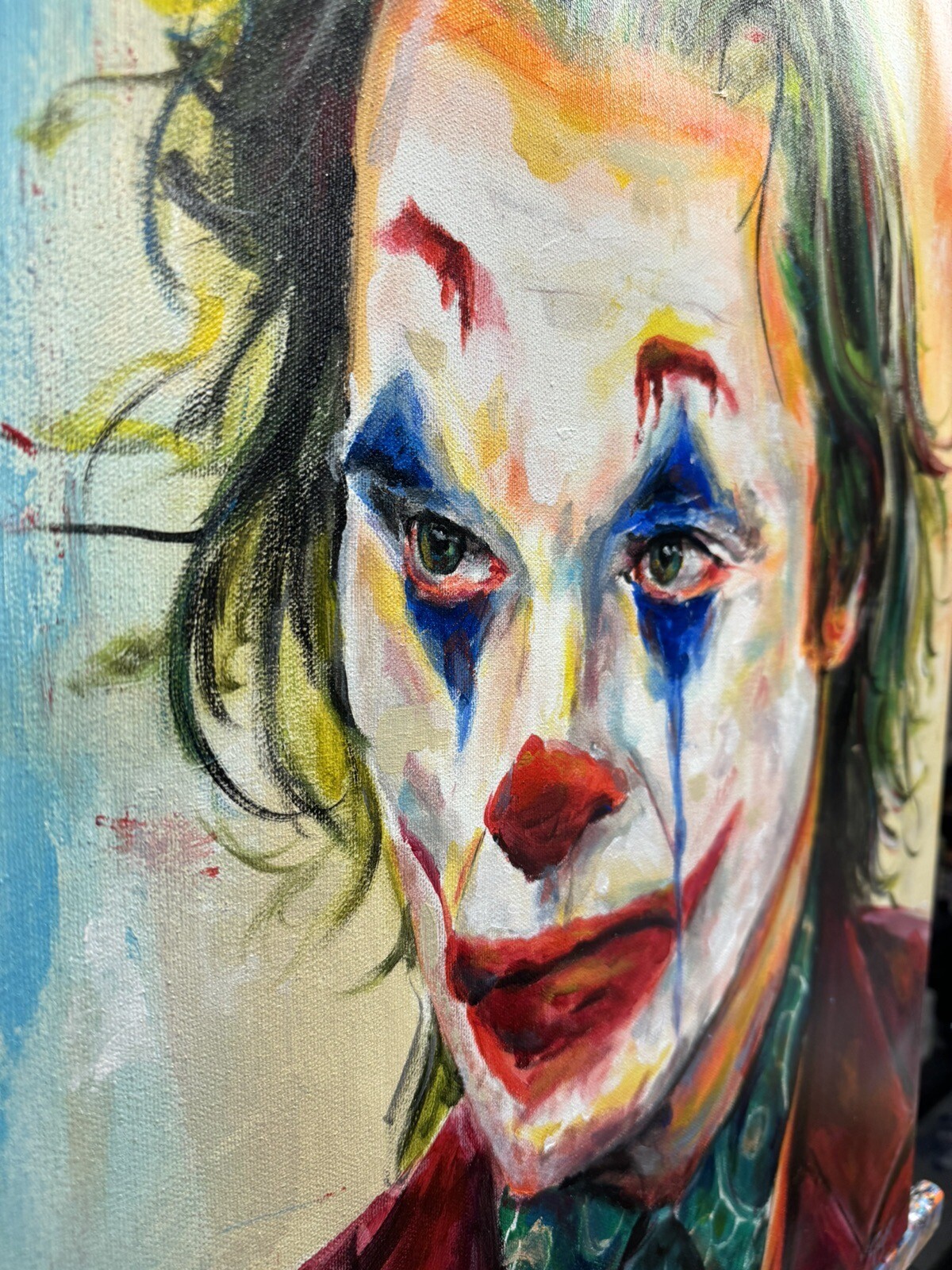 The Joker – Acrylic On Canvas Original Colorful Painting Joaquin Phoenix Batman