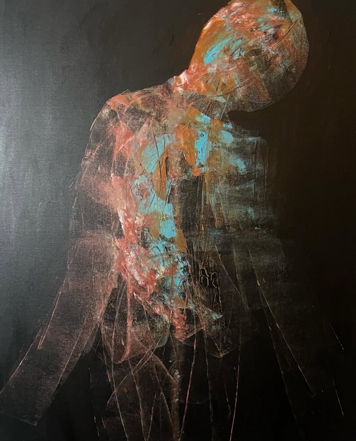 Original Painting By Chris Butler “Once” Acrylic On Canvas 40×30 New 2025