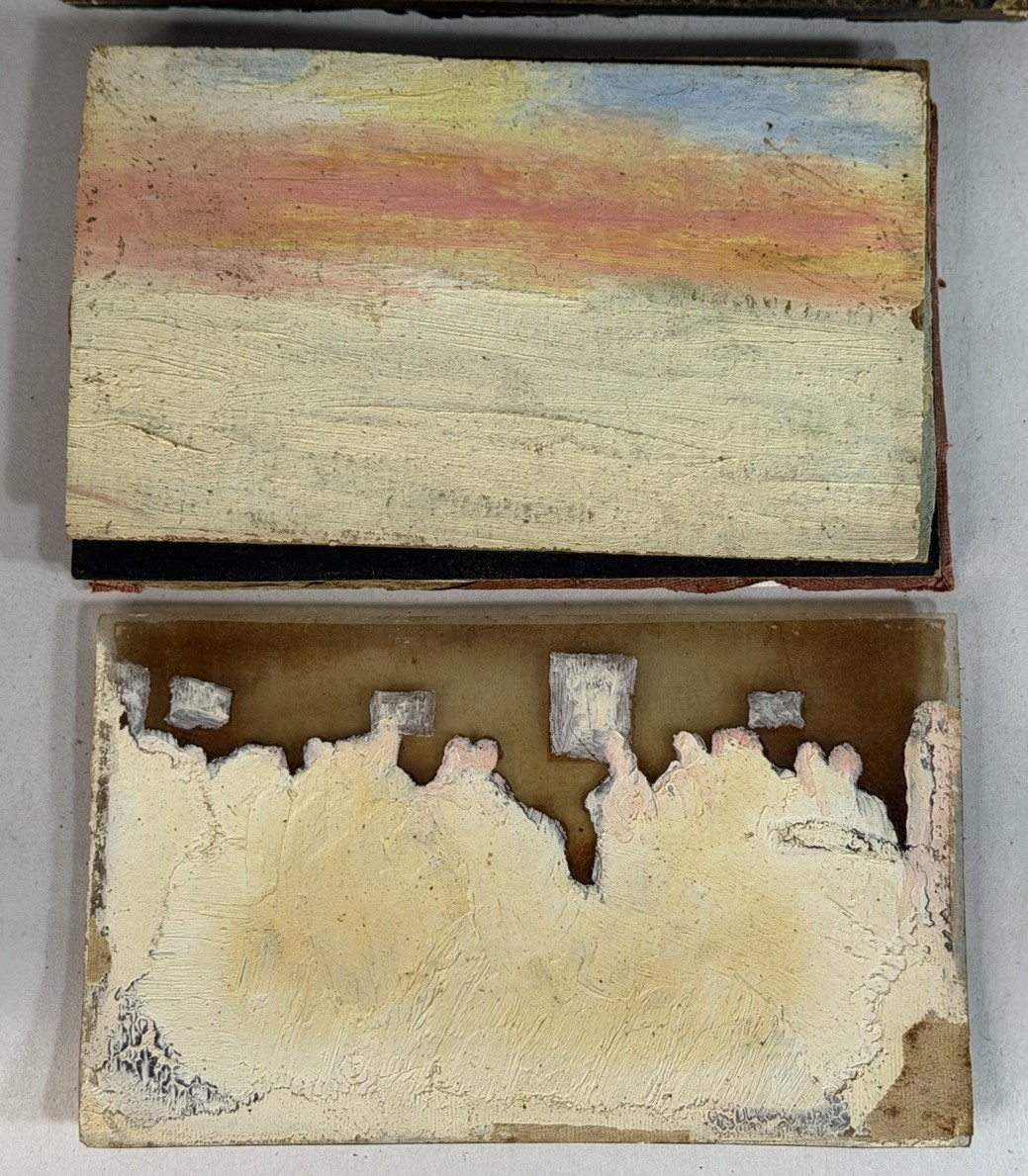 Antique Reverse Painting Abraham Lincoln On His Deathbed Framed
