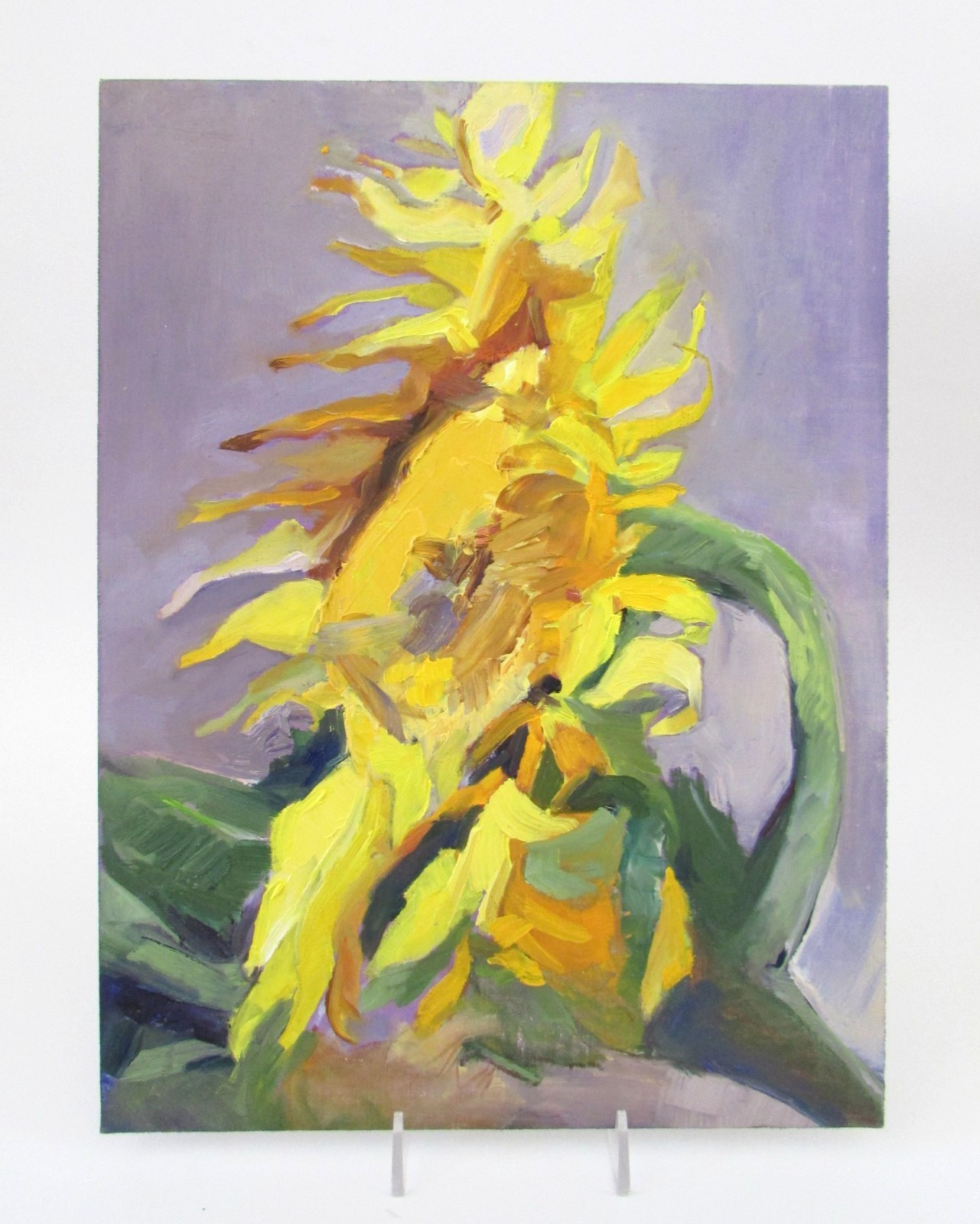 Original Oil on Belgian Linen Yellow Sunflowers Still Life
