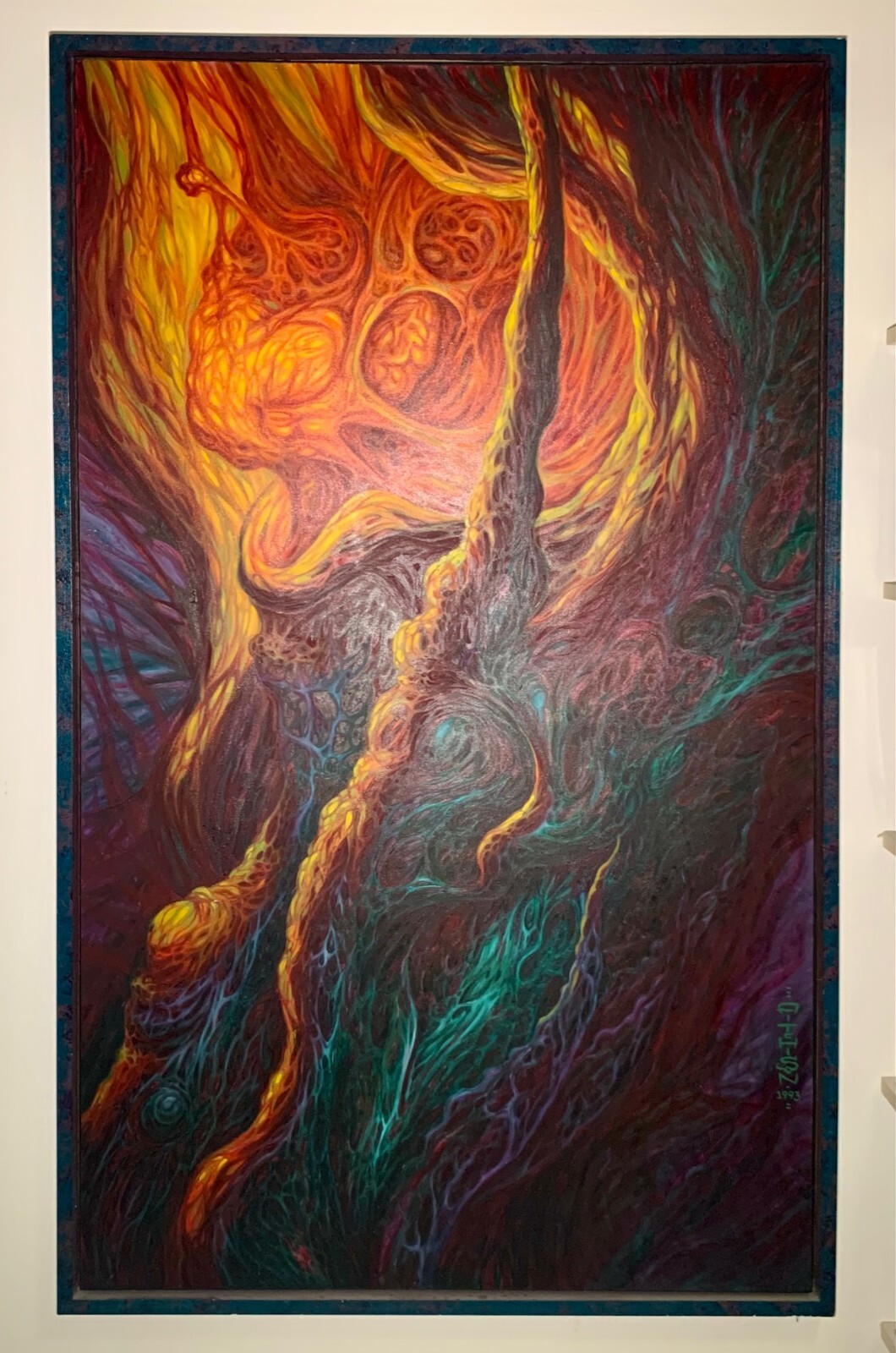 🔥🐇GUY AITCHISON – Original Oil on Canvas – MIND TREE 1 – 1993 (TATTOO ARTIST)