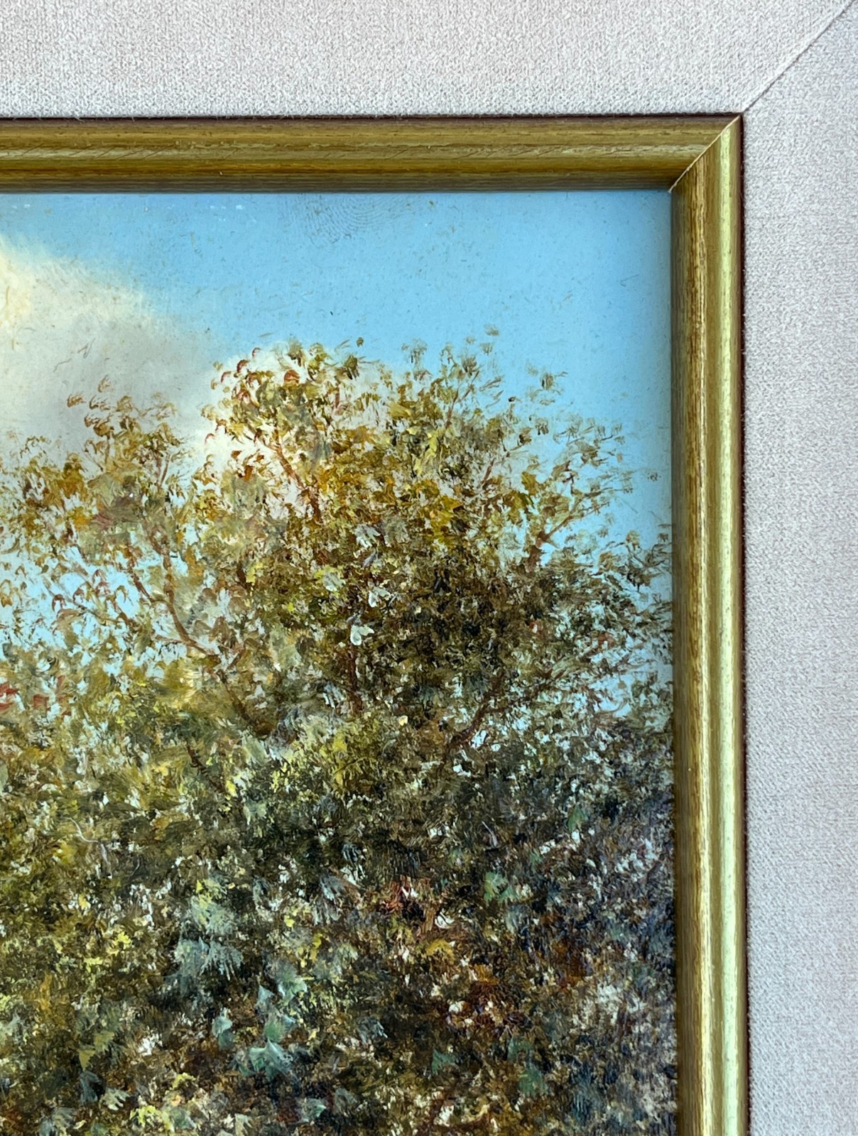 Dennis Lewan (1948- ) «Harvest» Original Oil on Masonite Painting on Board. 1986