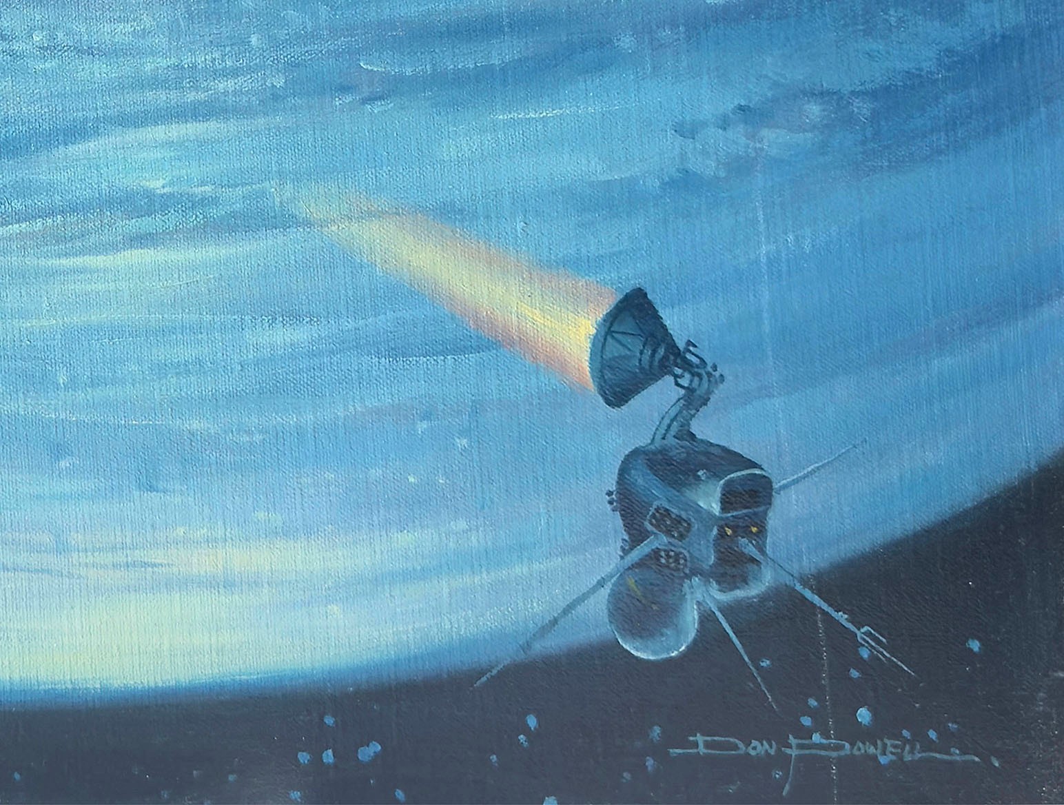 Apollo Inspired Astronaut in Space Sci-Fi Art – 20×24 inch oil on canvas