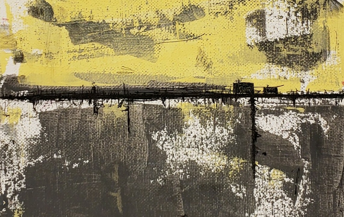 No.942 Original Abstract Modern Minimal Contemporary Painting By K.A.Davis