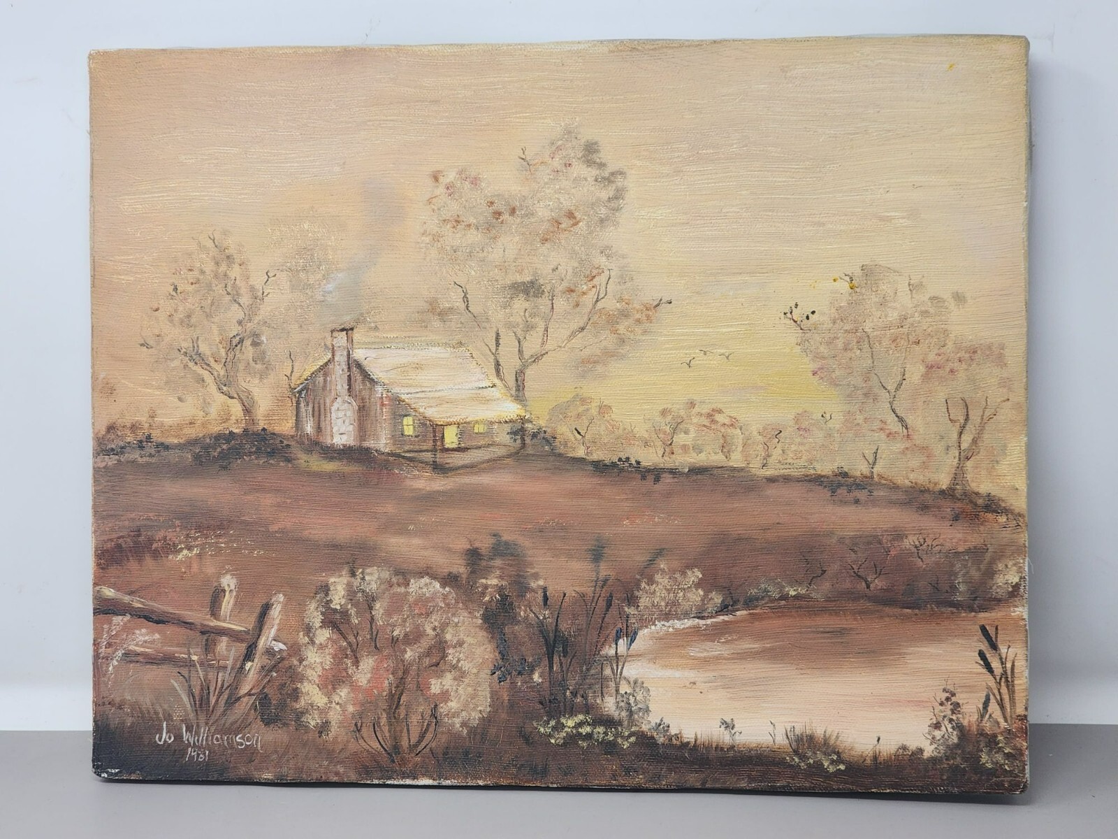 Lot of 2 Vintage Oil Paintings Signed J. Williamson 1982 & Jo Williamson 1981
