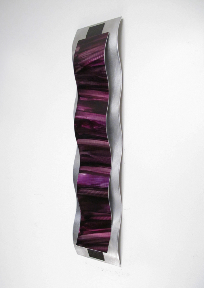 Purple Metal Wall Sculpture Modern Abstract Art Contemporary Painting Home Decor
