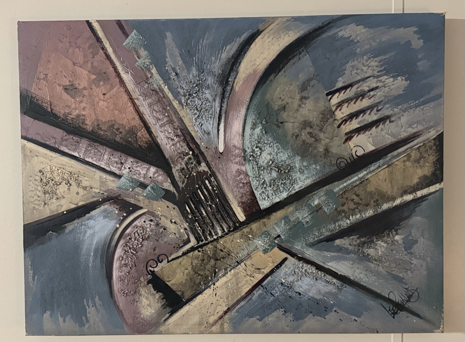 Lee Reynolds Burr Signed Musical Painting