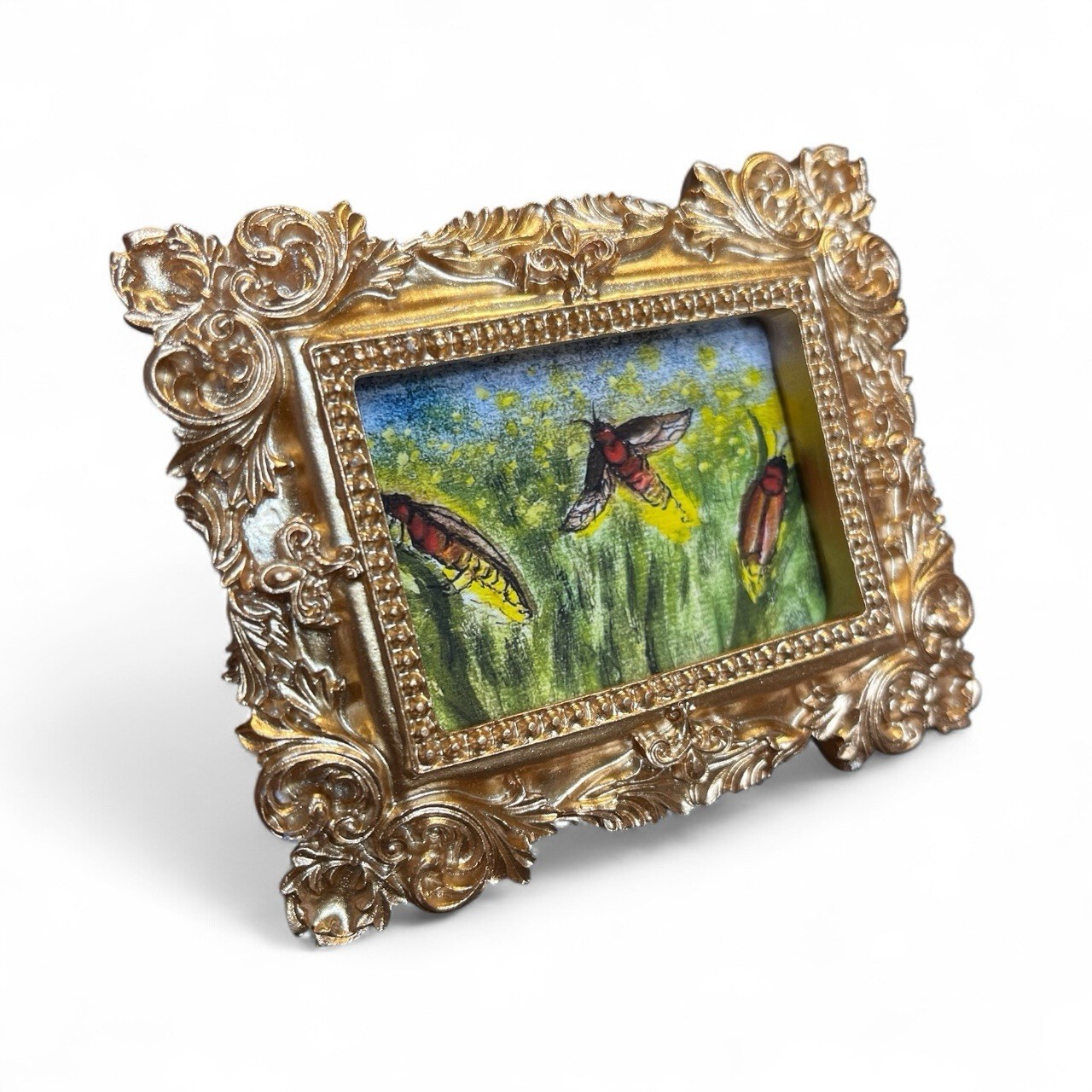 Mini Ornate Vintage-Style Framed Art Prints (Animals, Birds & Landscape)