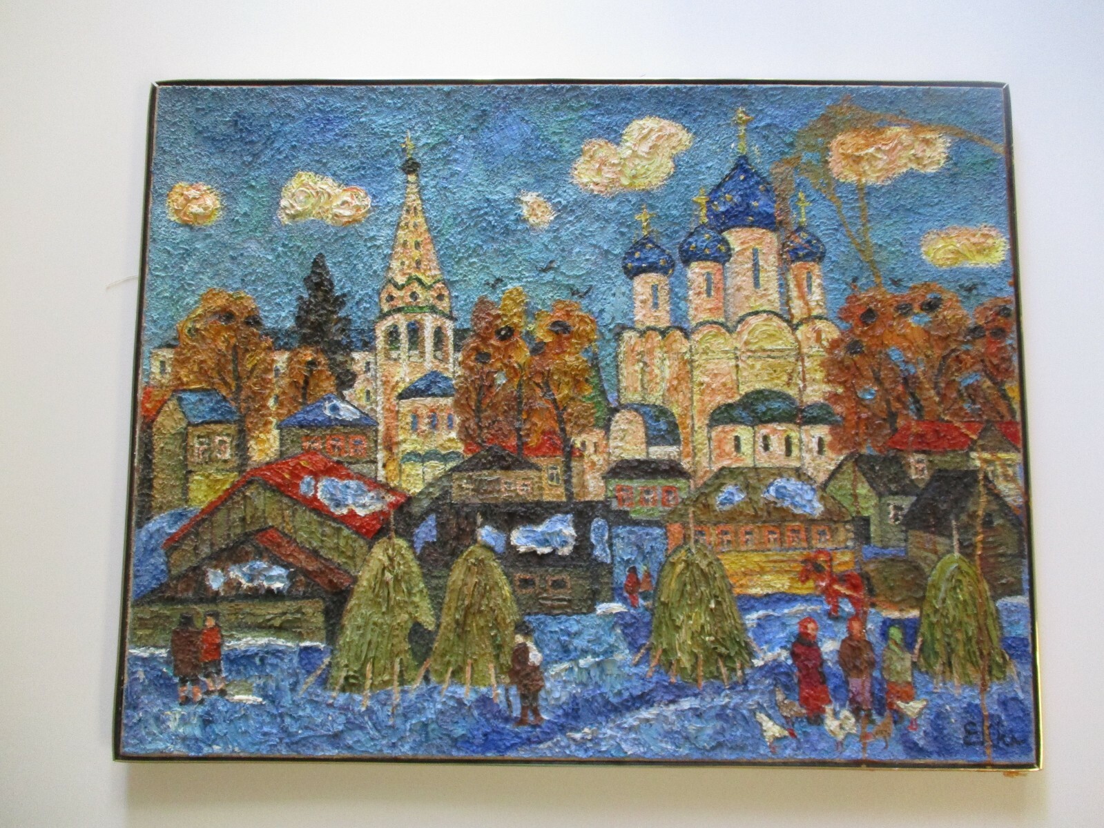 ELENA KHMELEVA OIL PAINTING RUSSIAN MASTERFUL LANDSCAPE EXPRESSIONIST CHUNKY OIL
