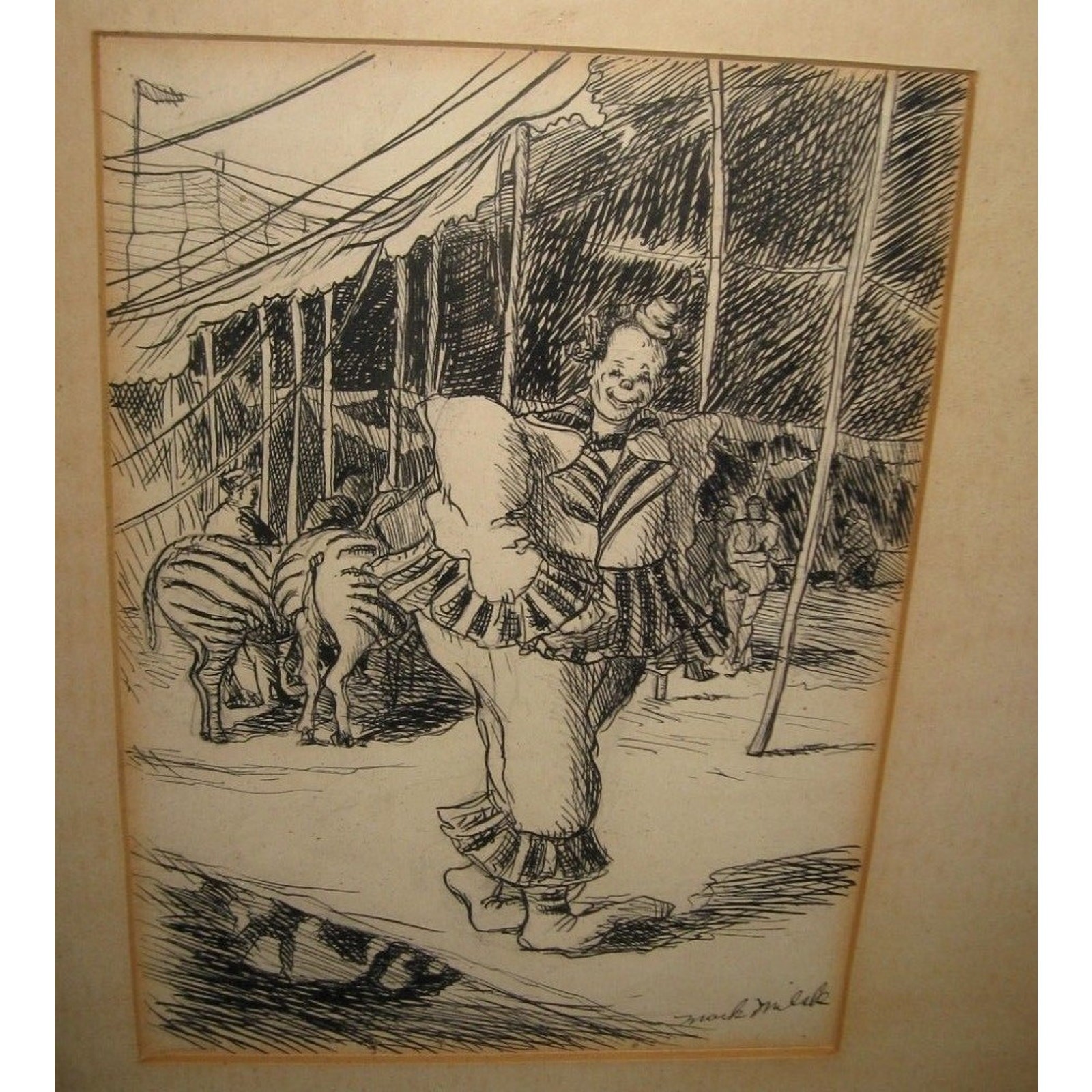Mark Milsk Circus Clown & Zebras