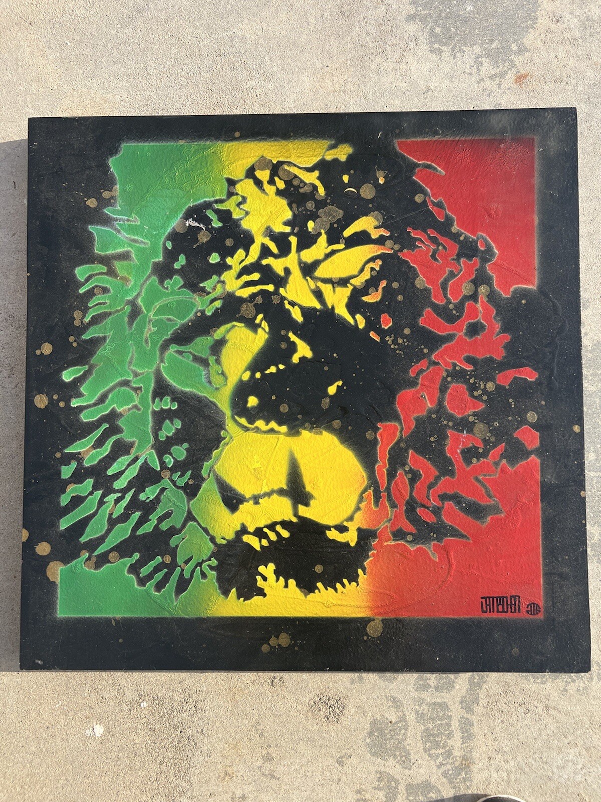 RASTA LION painting