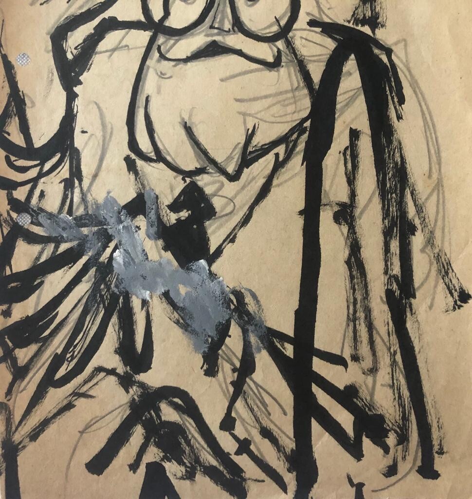 Cartoon by Juan David. (Alejo Carpentier). No signature. Cuban Art