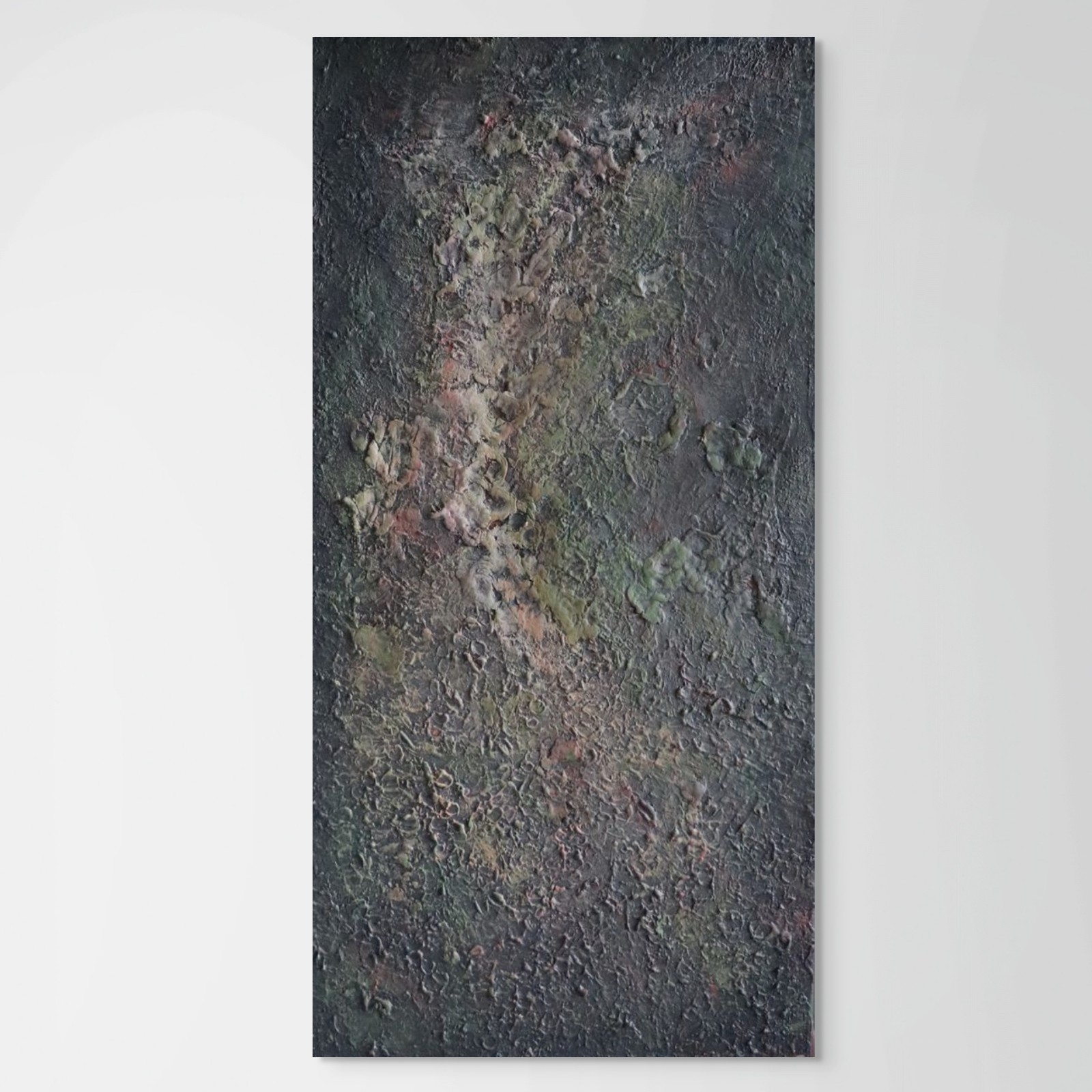 Earth Relics Wabi-Sabi Terrain Textured Abstract Painting, Original Mixed Media